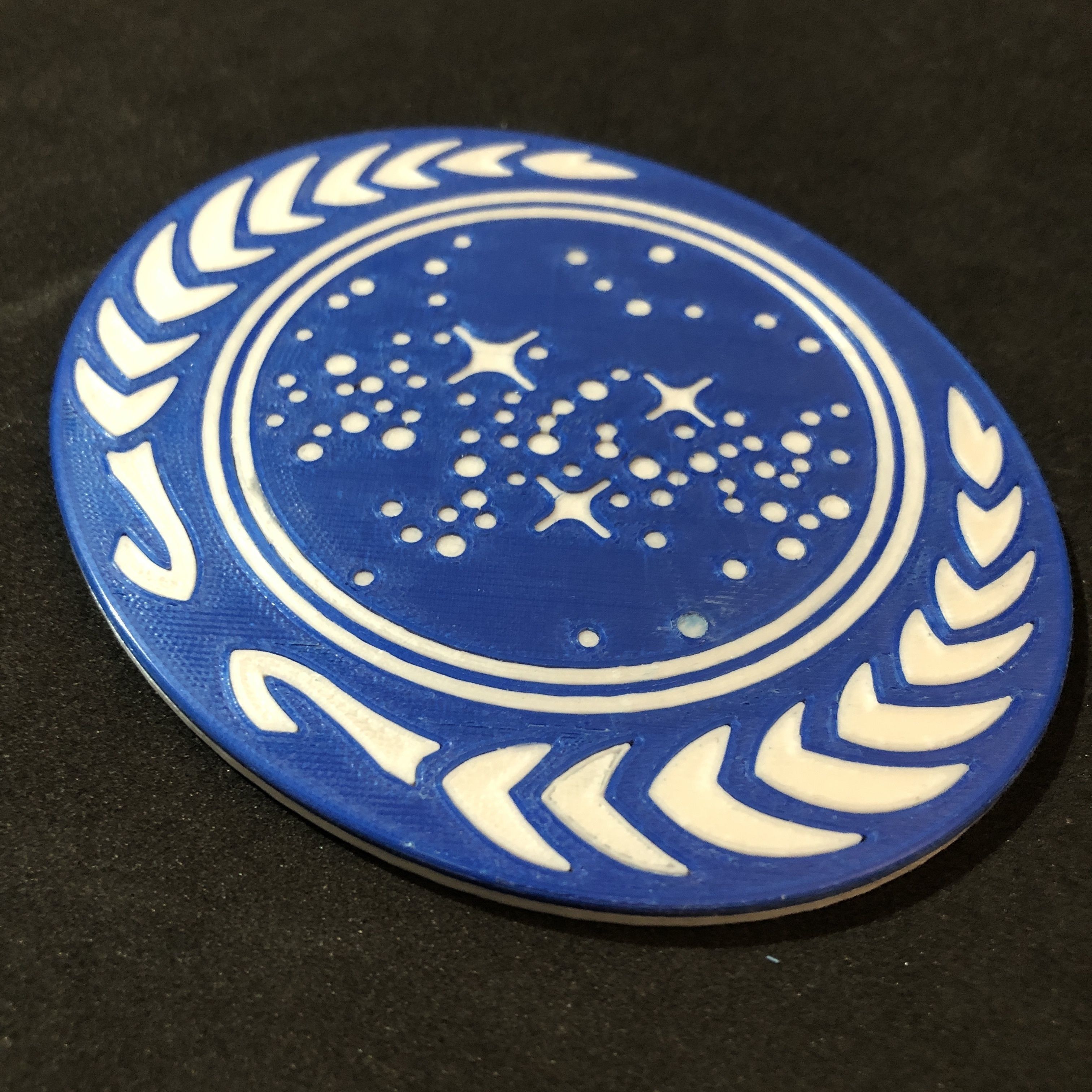 United Federation of Planets Emblem Coaster 3D print model_3