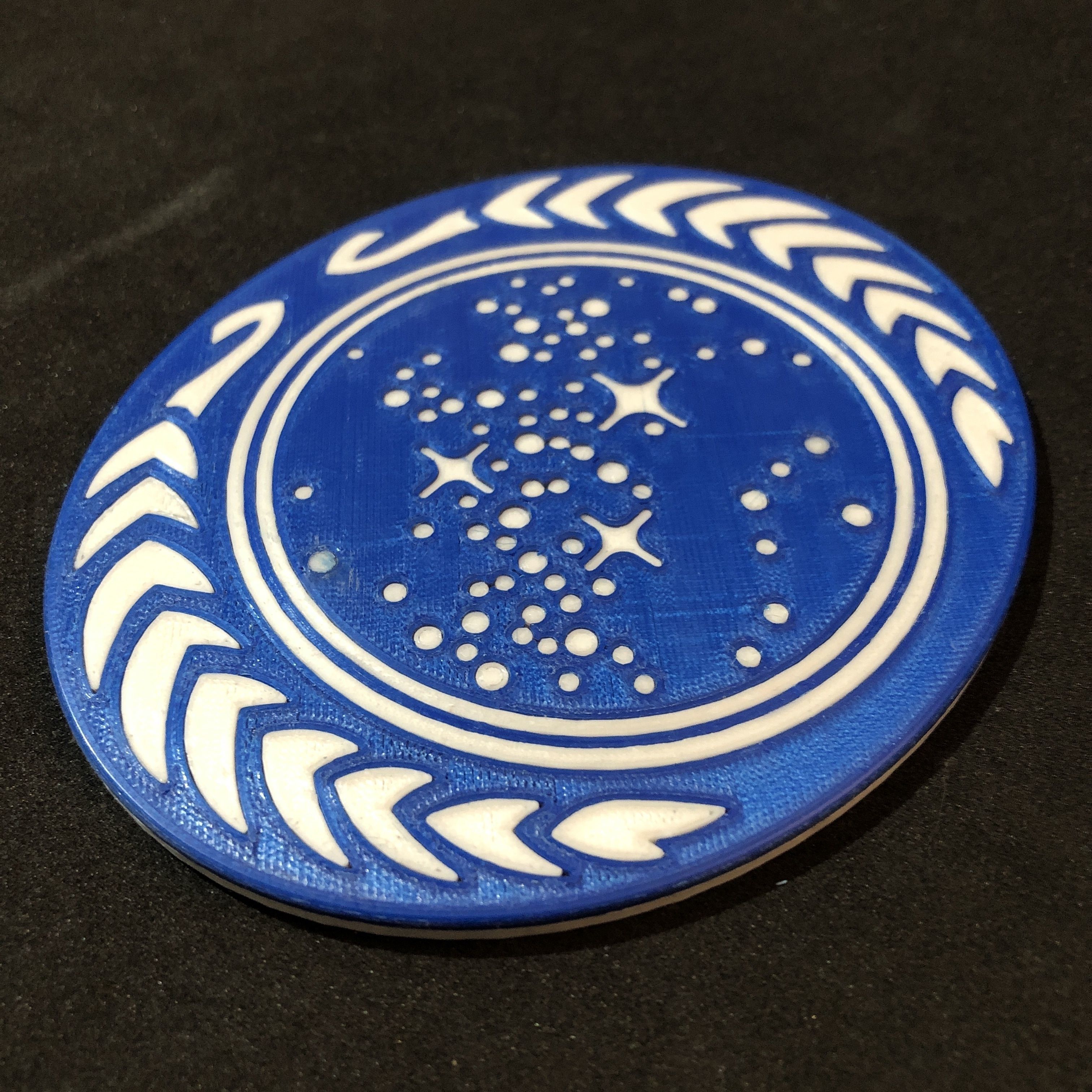 United Federation of Planets Emblem Coaster 3D print model_4