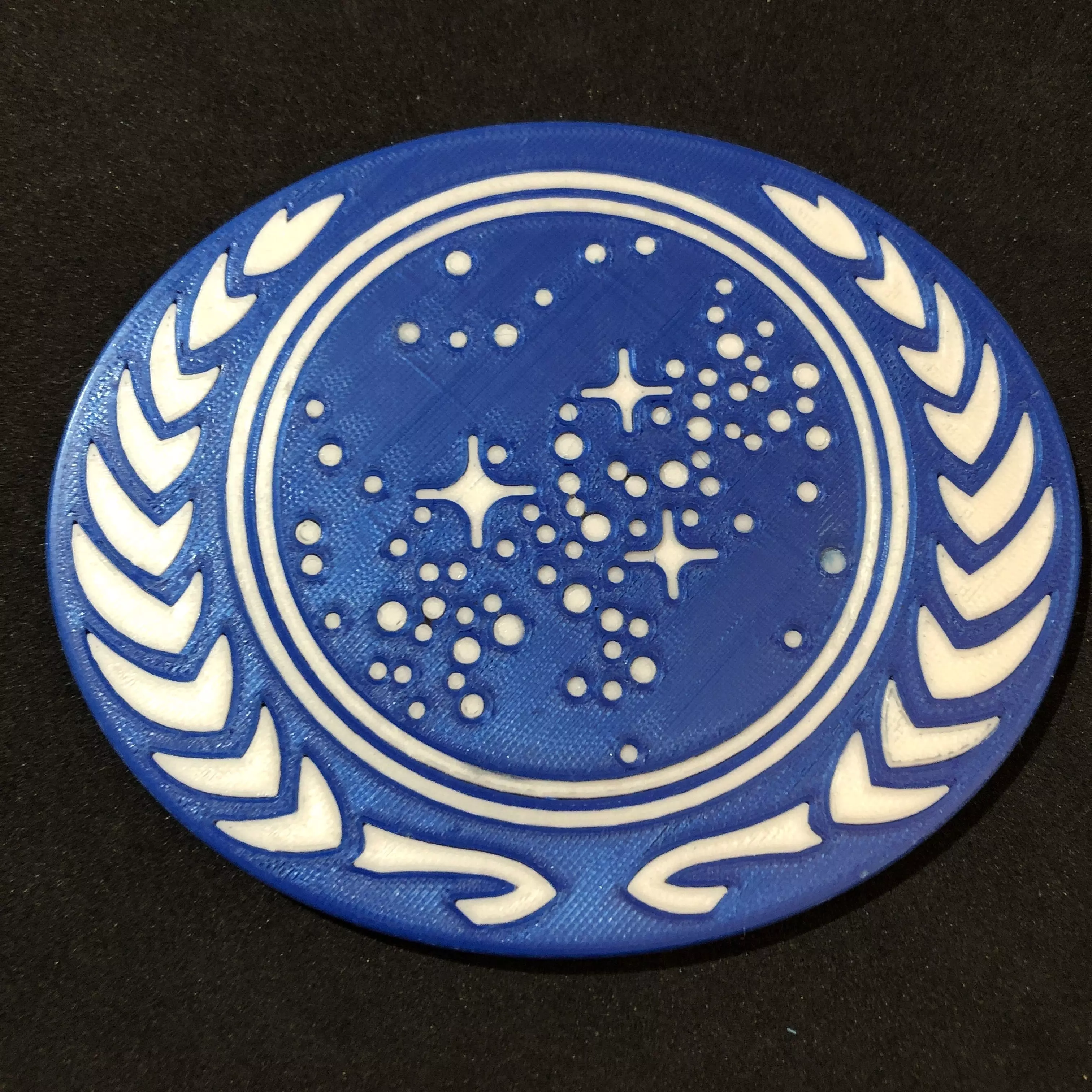 United Federation of Planets Emblem Coaster 3D print model_0