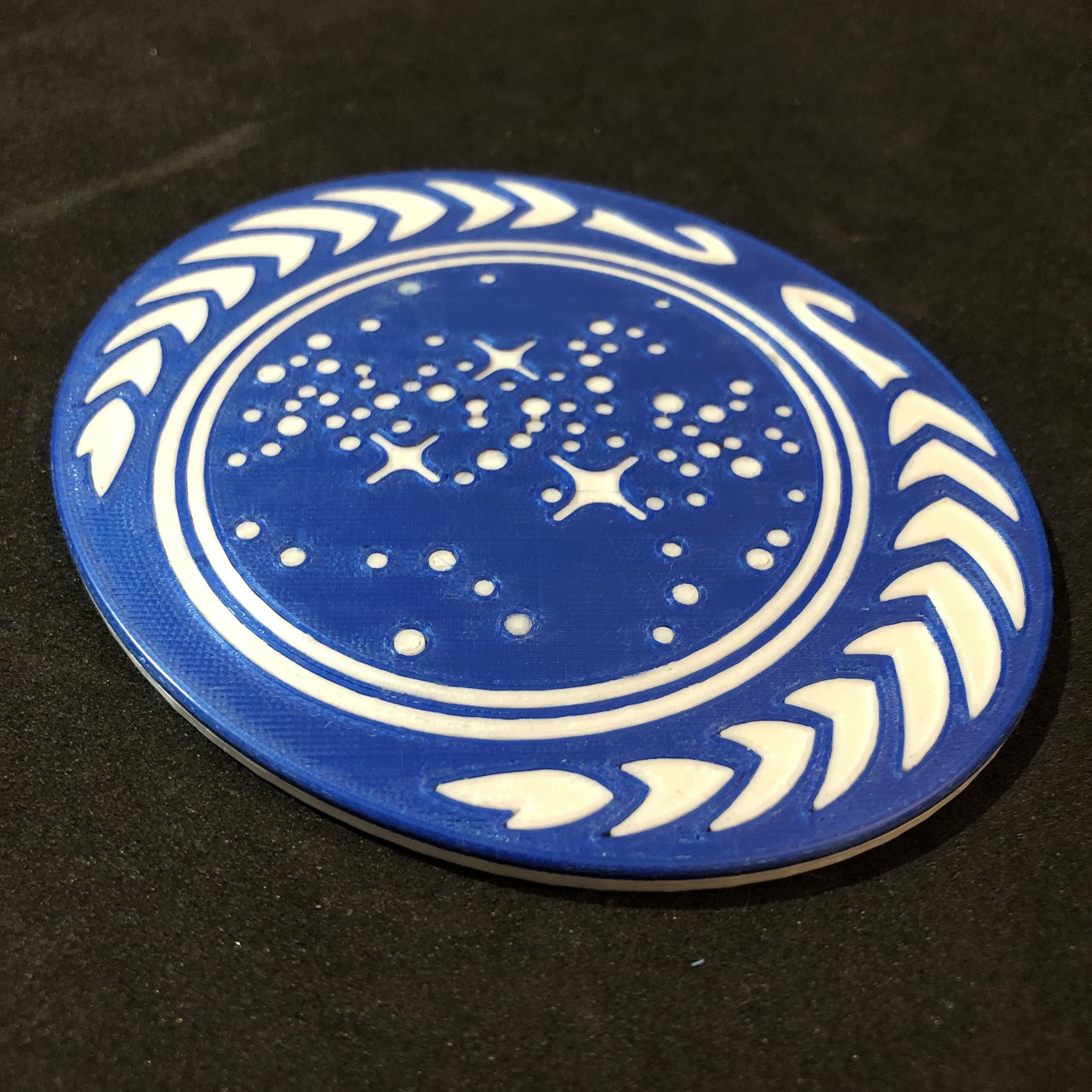 United Federation of Planets Emblem Coaster 3D print model_5