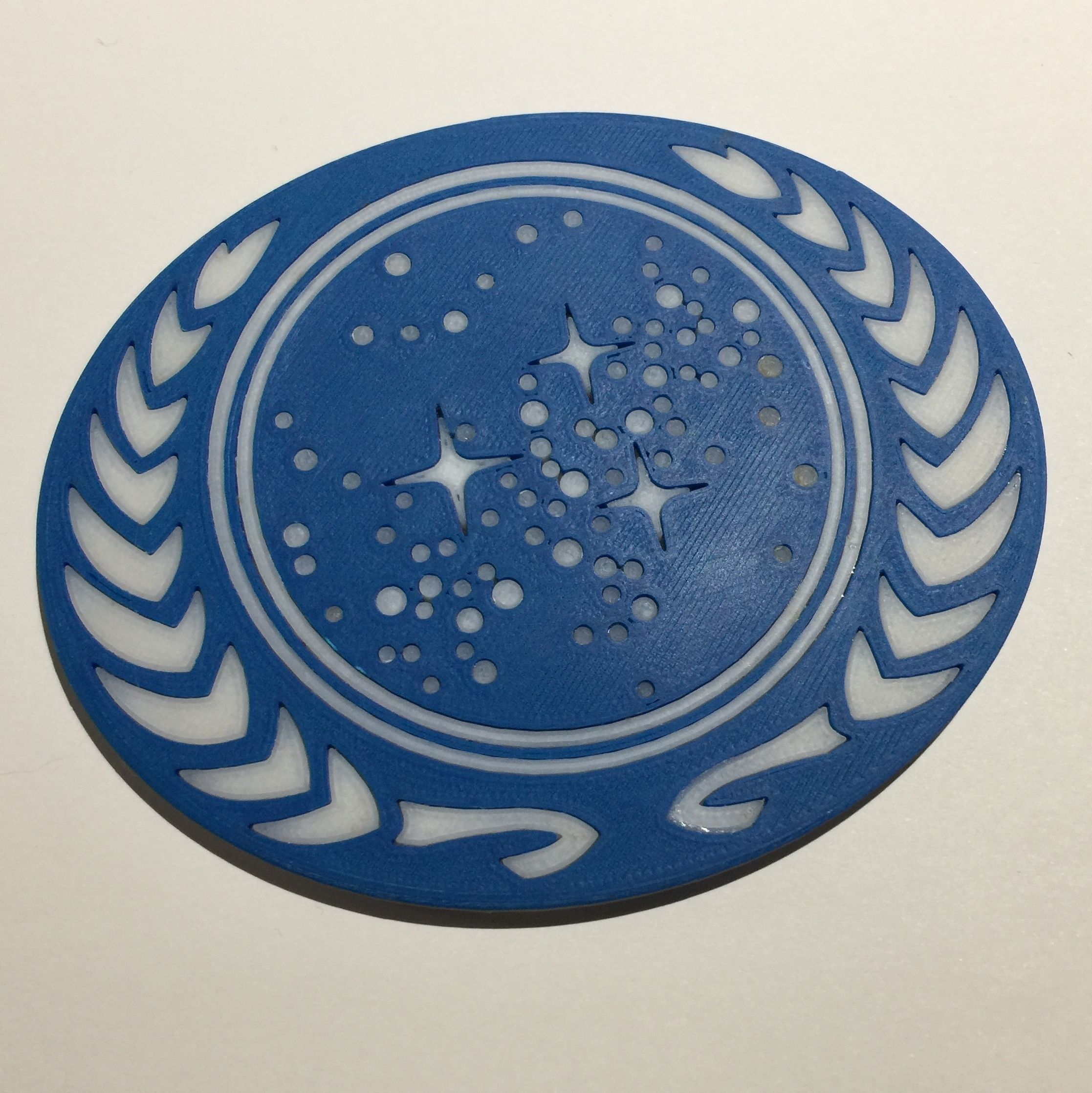 United Federation of Planets Emblem Coaster 3D print model_2