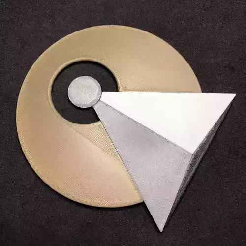 Vulcan IDIC Emblem Coaster 3D print model