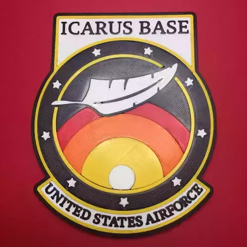 SGC Icarus Base Uniform Patch Coaster 3D print model