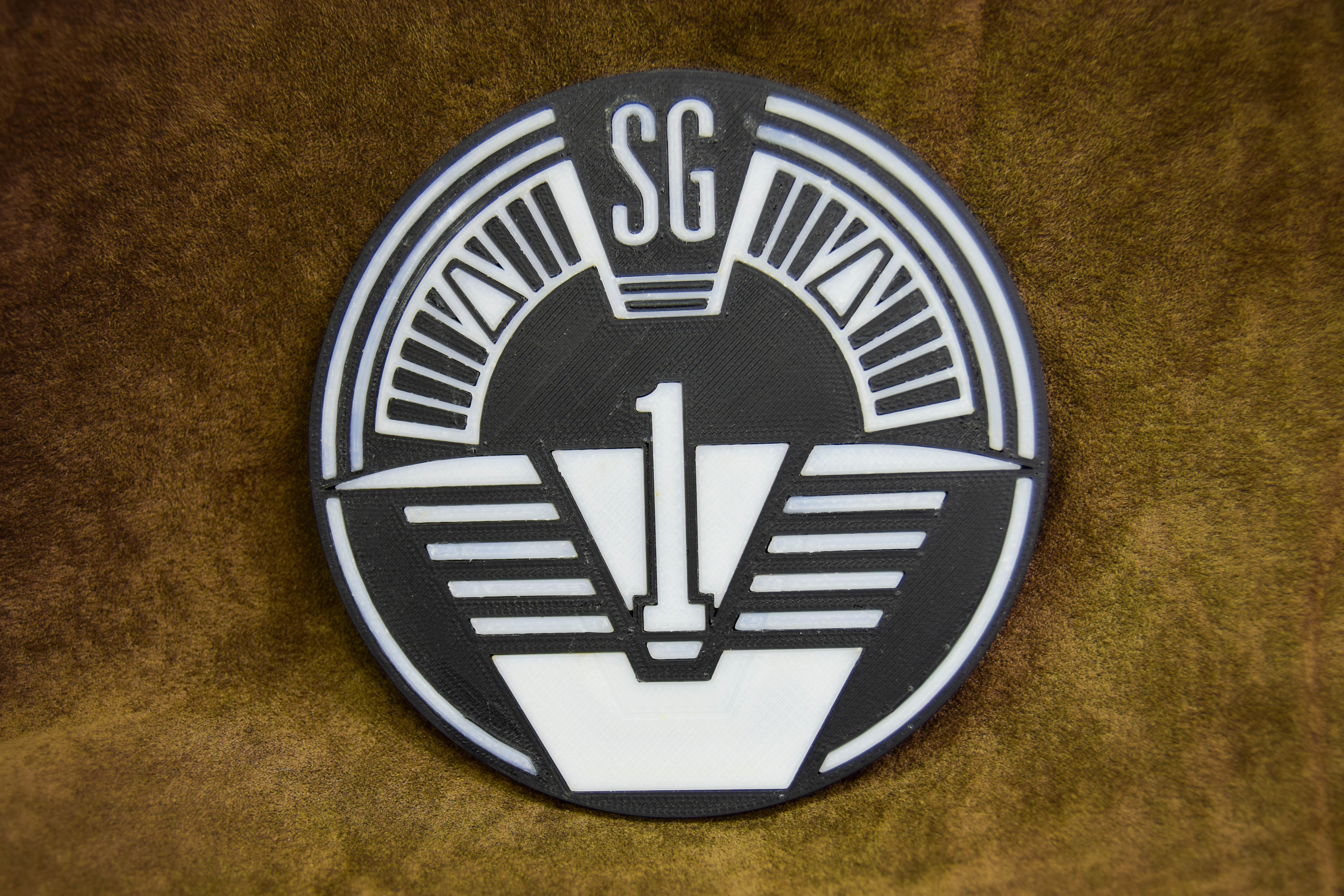 SG1 Uniform Patch Coaster 3D print model_3