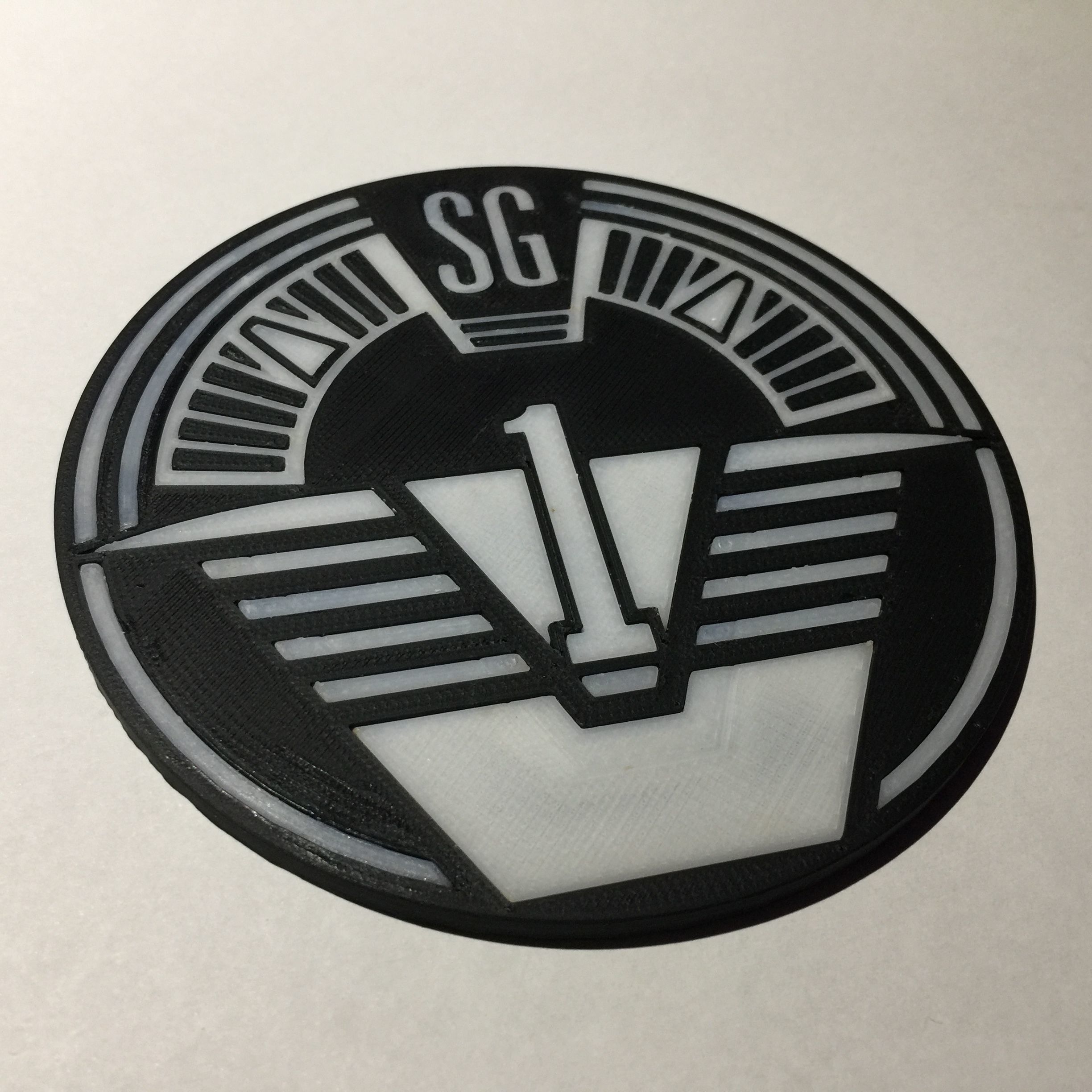 SG1 Uniform Patch Coaster 3D print model_2