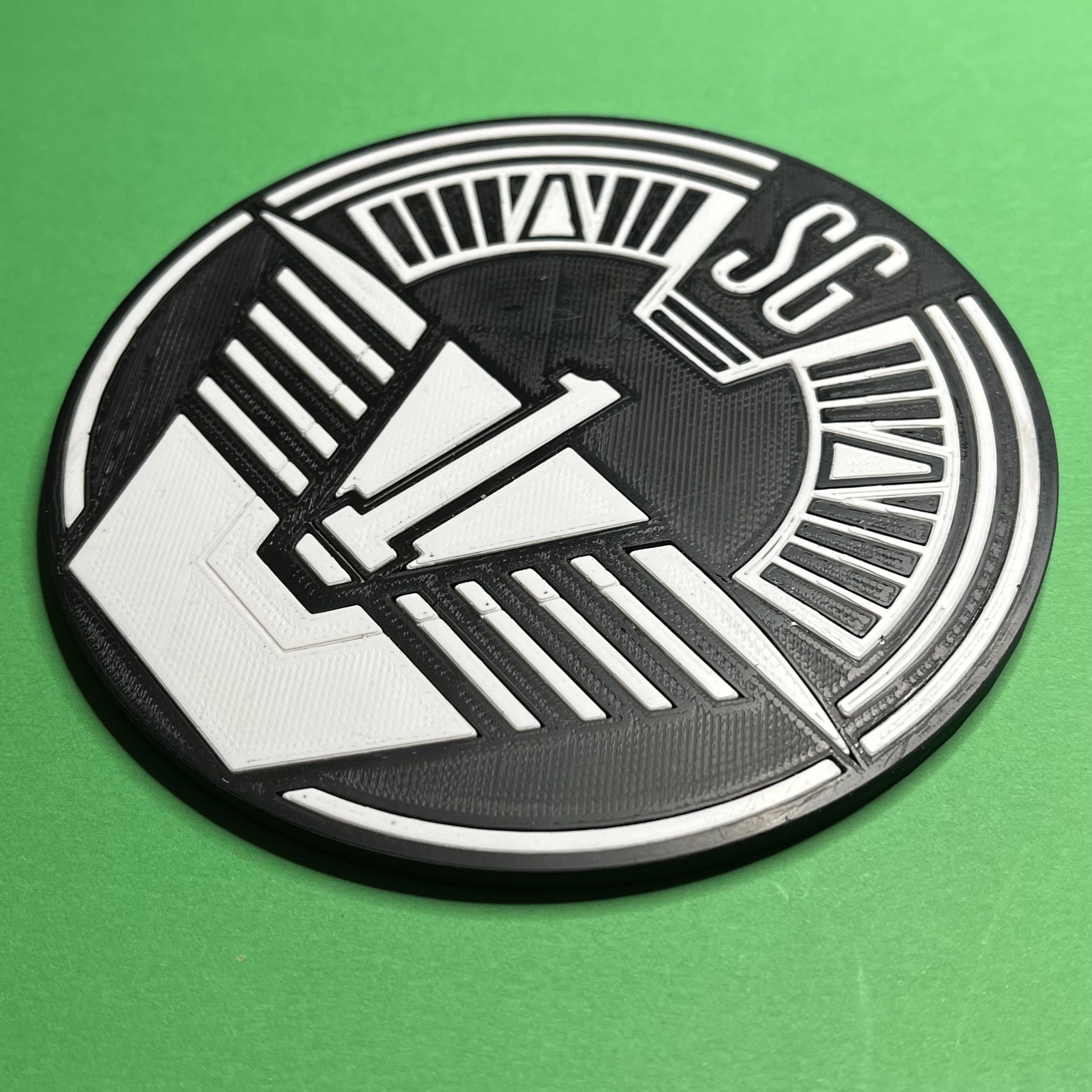 SG1 Uniform Patch Coaster 3D print model_6