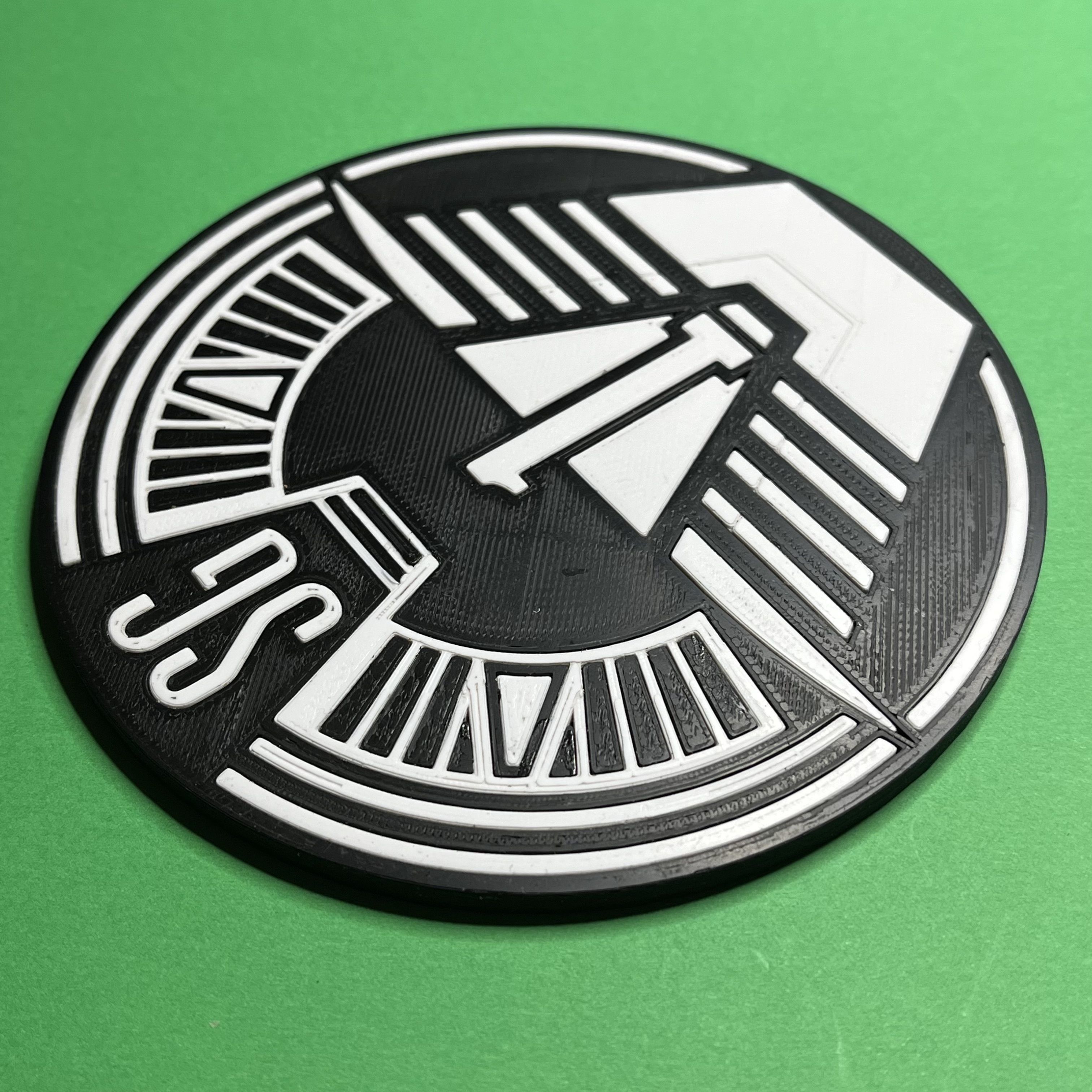 SG1 Uniform Patch Coaster 3D print model_8