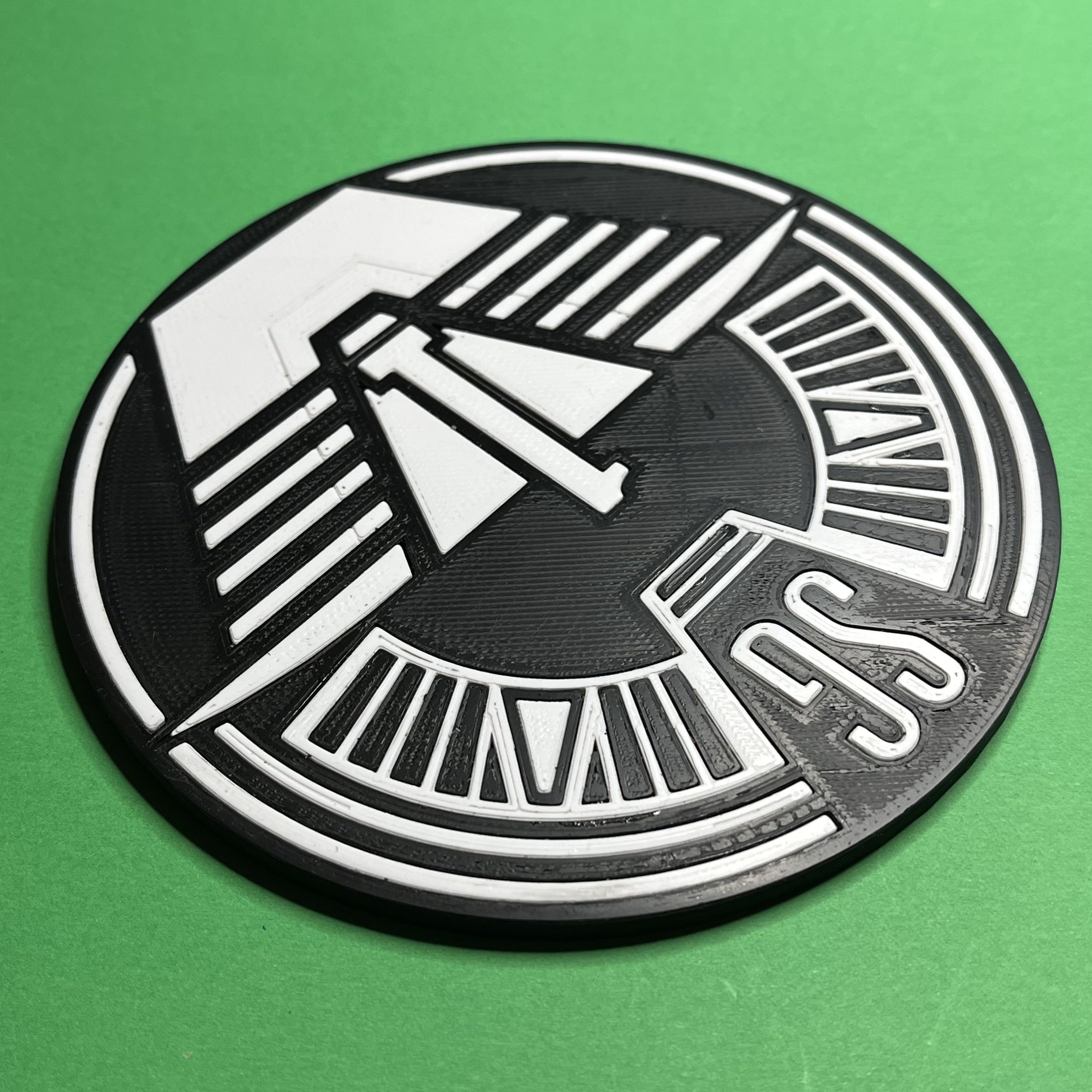 SG1 Uniform Patch Coaster 3D print model_7