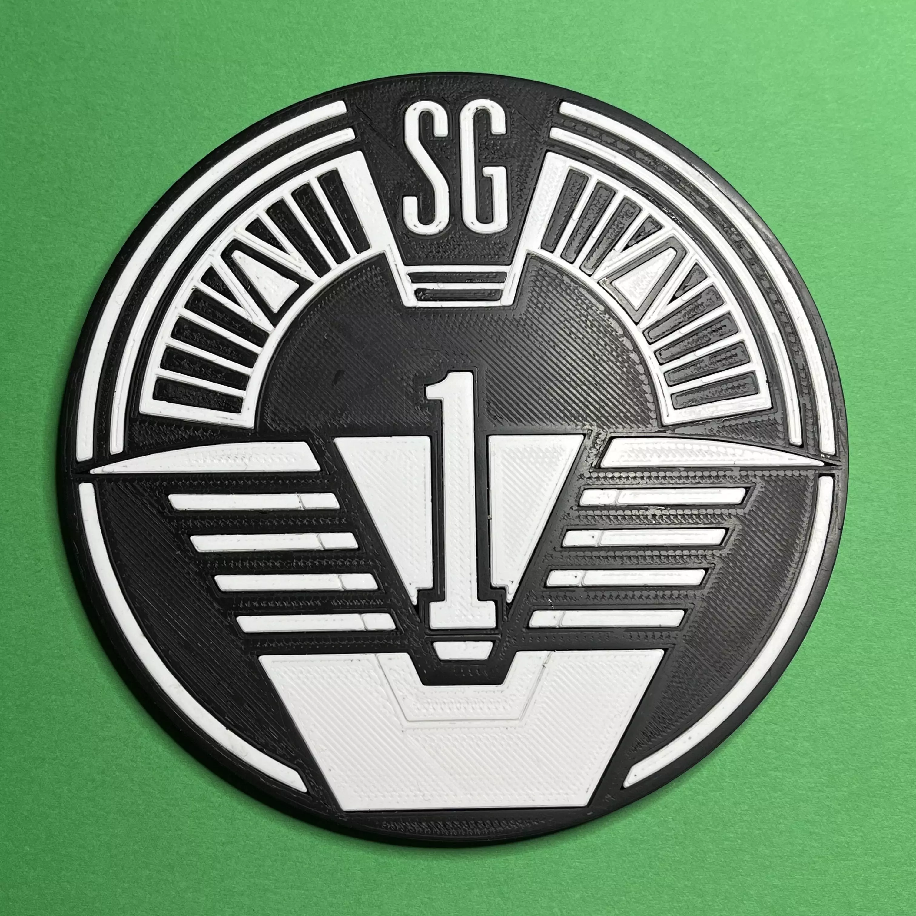 SG1 Uniform Patch Coaster 3D print model_0