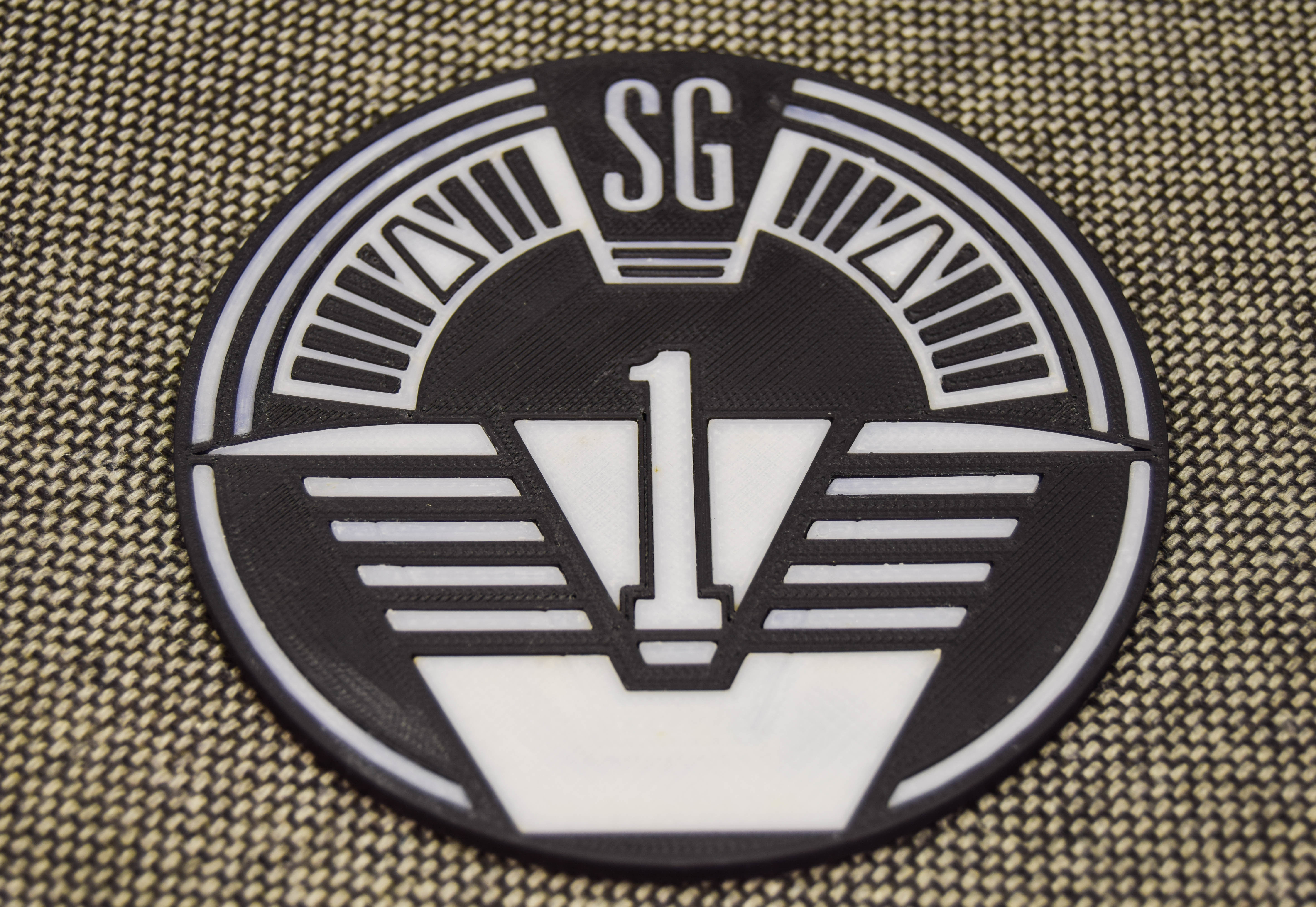 SG1 Uniform Patch Coaster 3D print model_1