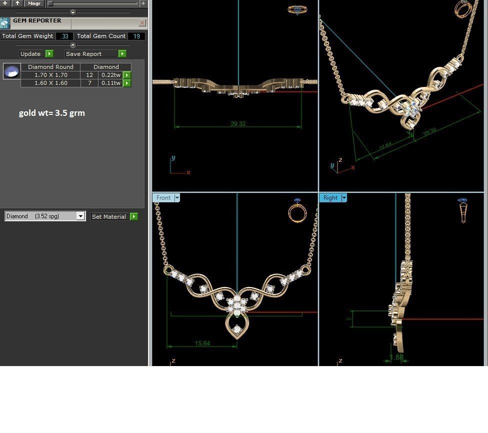 Women Necklace 3D print model_6