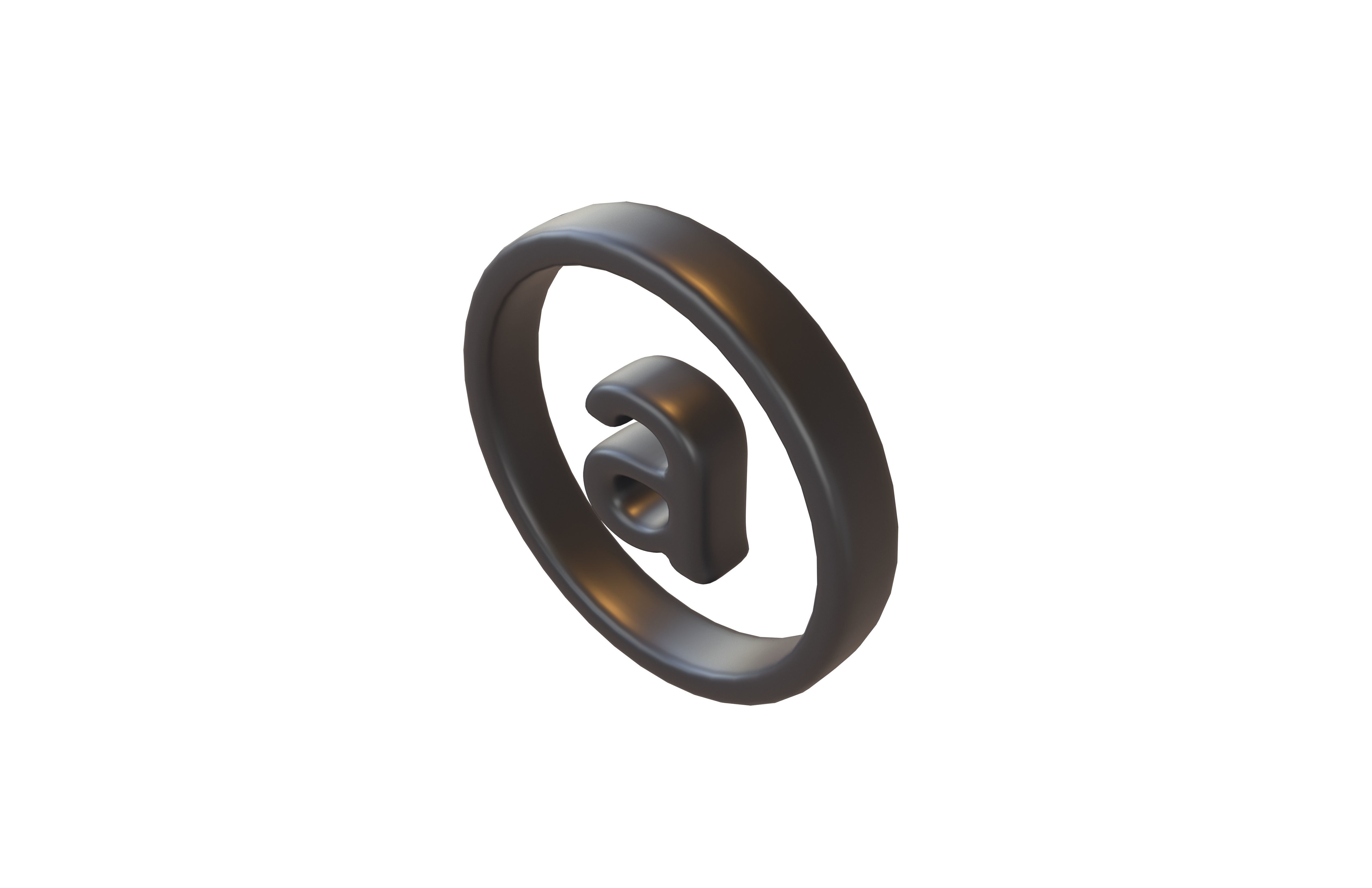 Arweave Coin v1 001 Low-poly 3D model_2