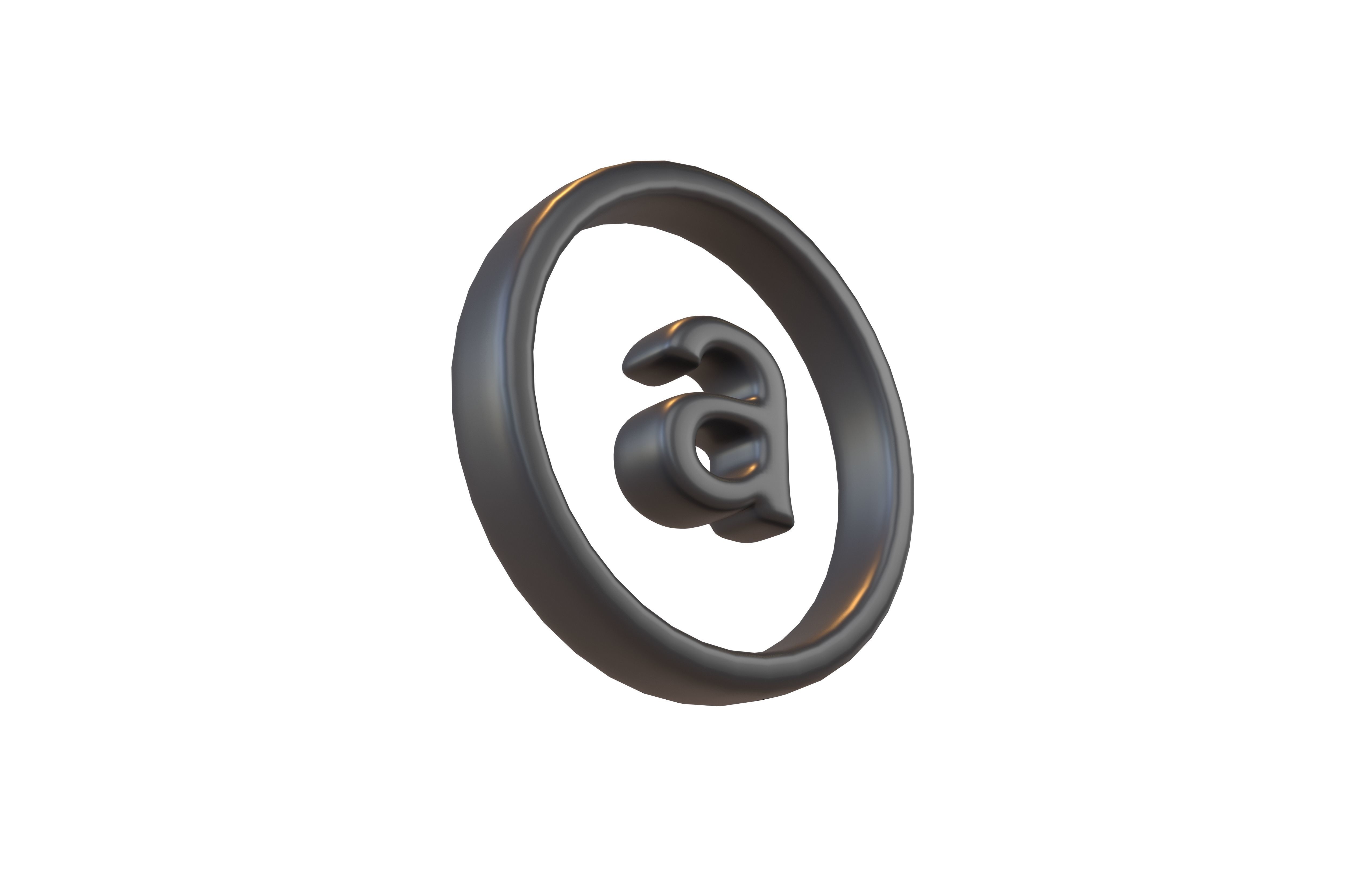 Arweave Coin v1 001 Low-poly 3D model_3