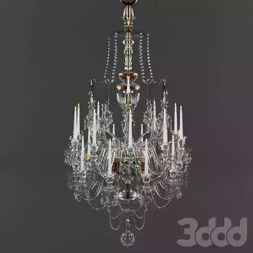 Chandelier ornate with lot of candles