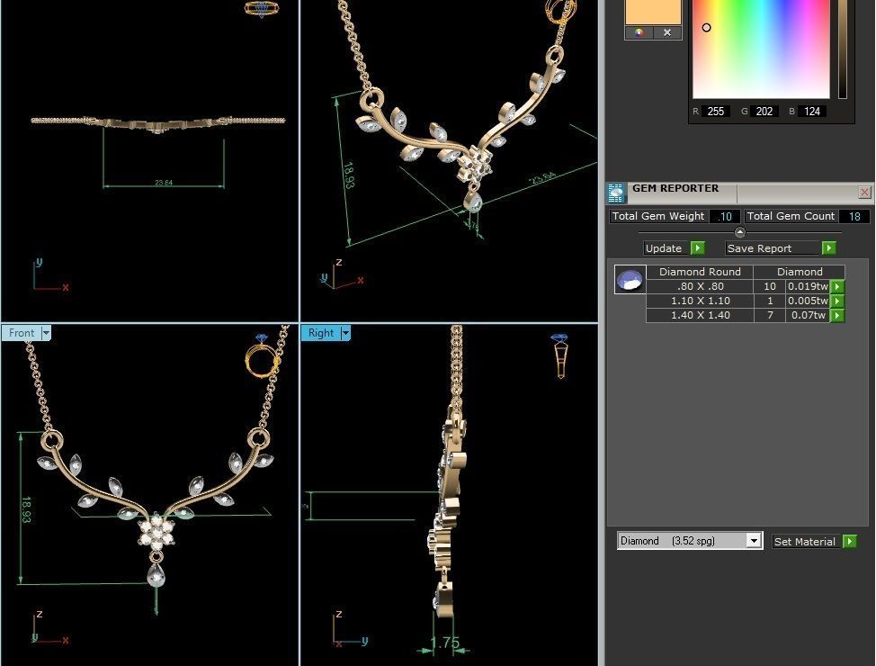 Women Necklace 3D print model_7