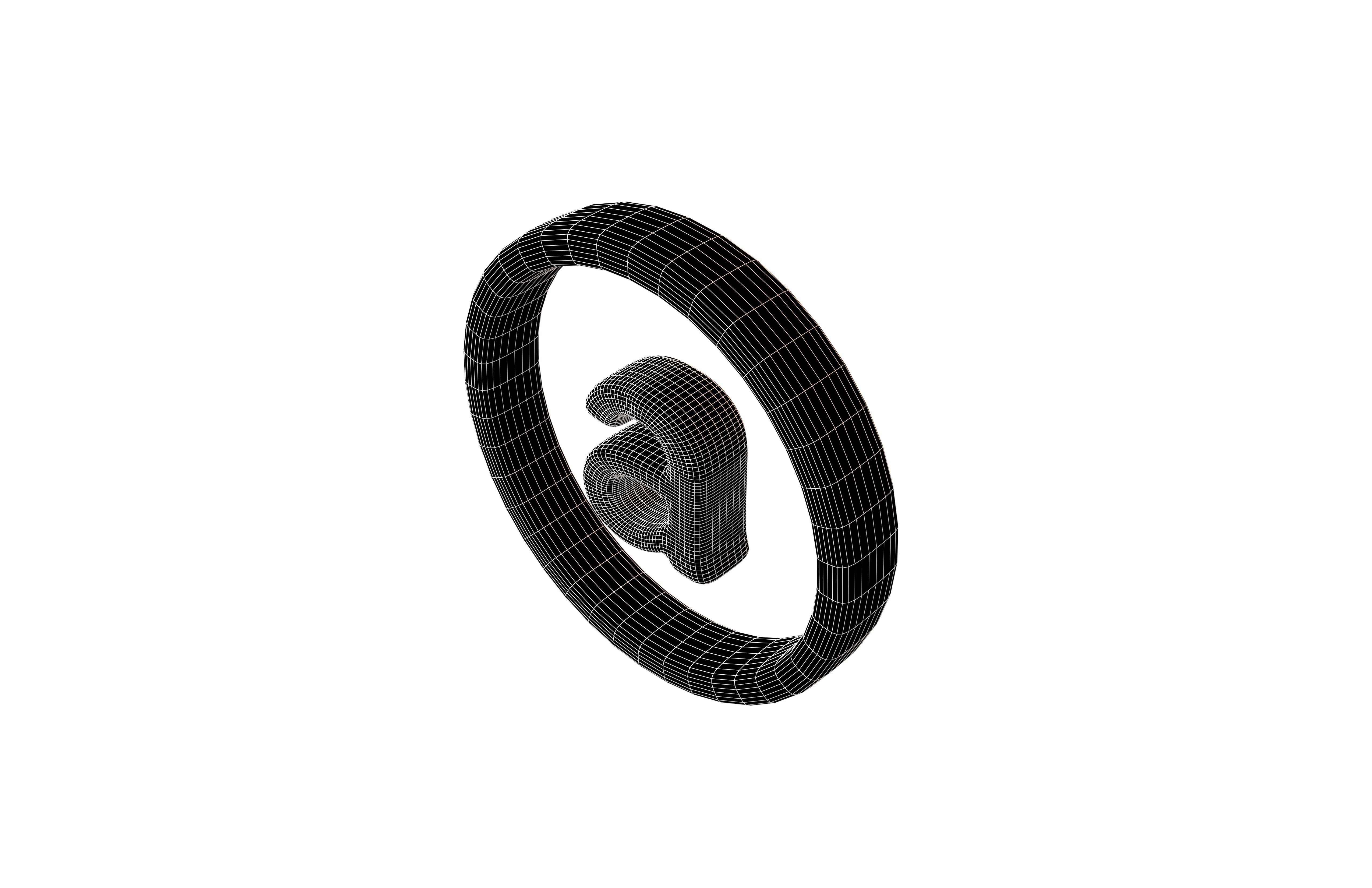 Arweave Coin v1 003 Low-poly 3D model_5