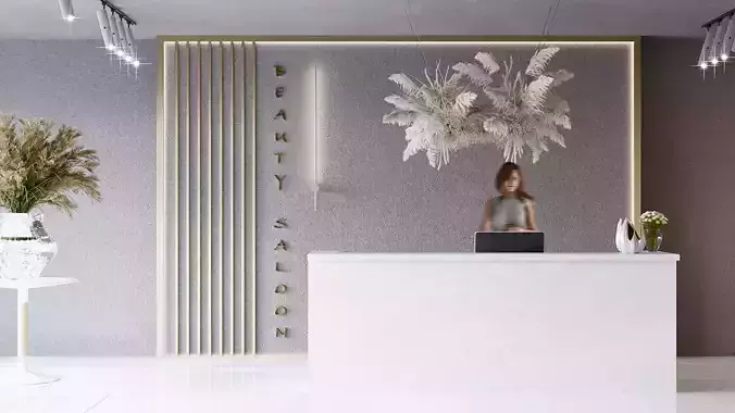 boheme beauty salon design Low-poly 3D model