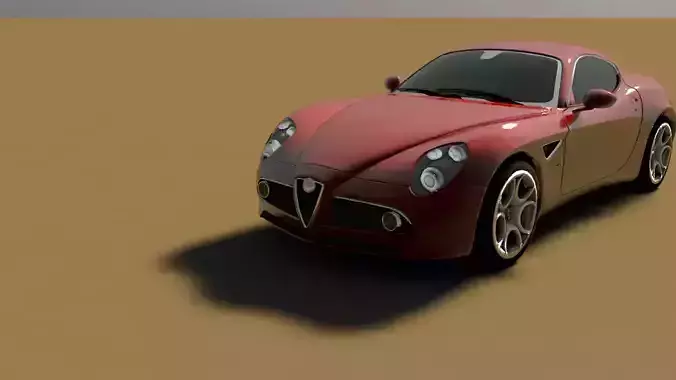 Asphalt Car alfaromeo competizione free 3d model