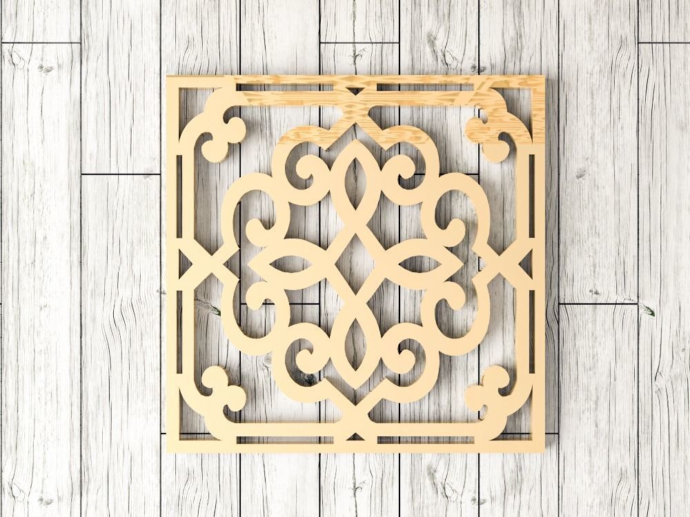 Decorative Panel 18 3D model_2