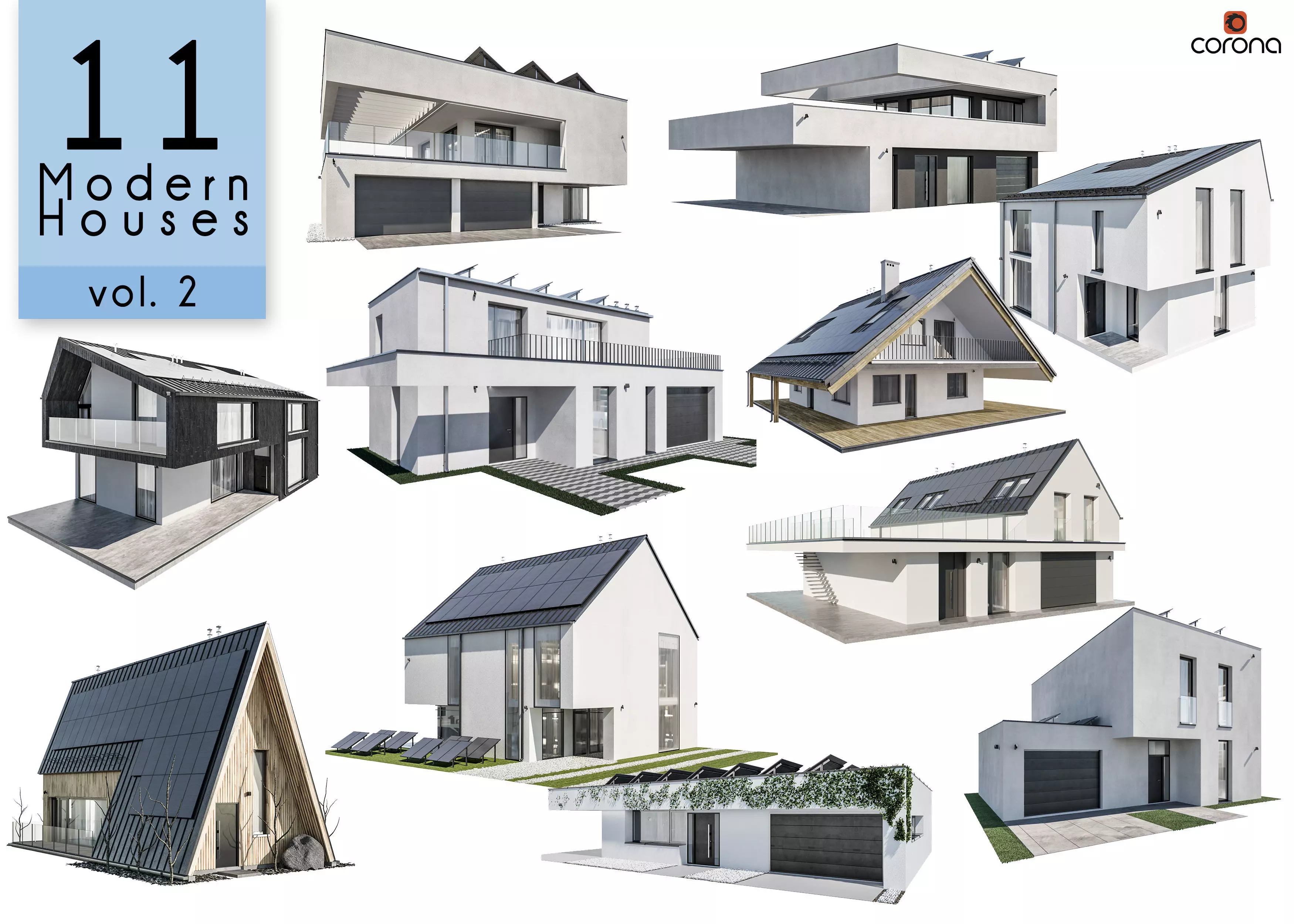 Vol 2 Modern Houses collection - 11 different houses _0