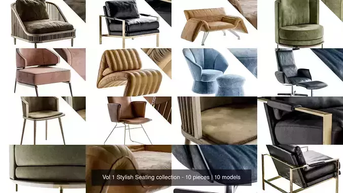 Vol 1 Stylish Seating collection - 10 pieces