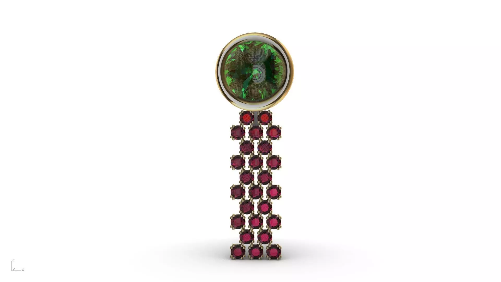 pearl stud diamond earrings stl verified 3D print model