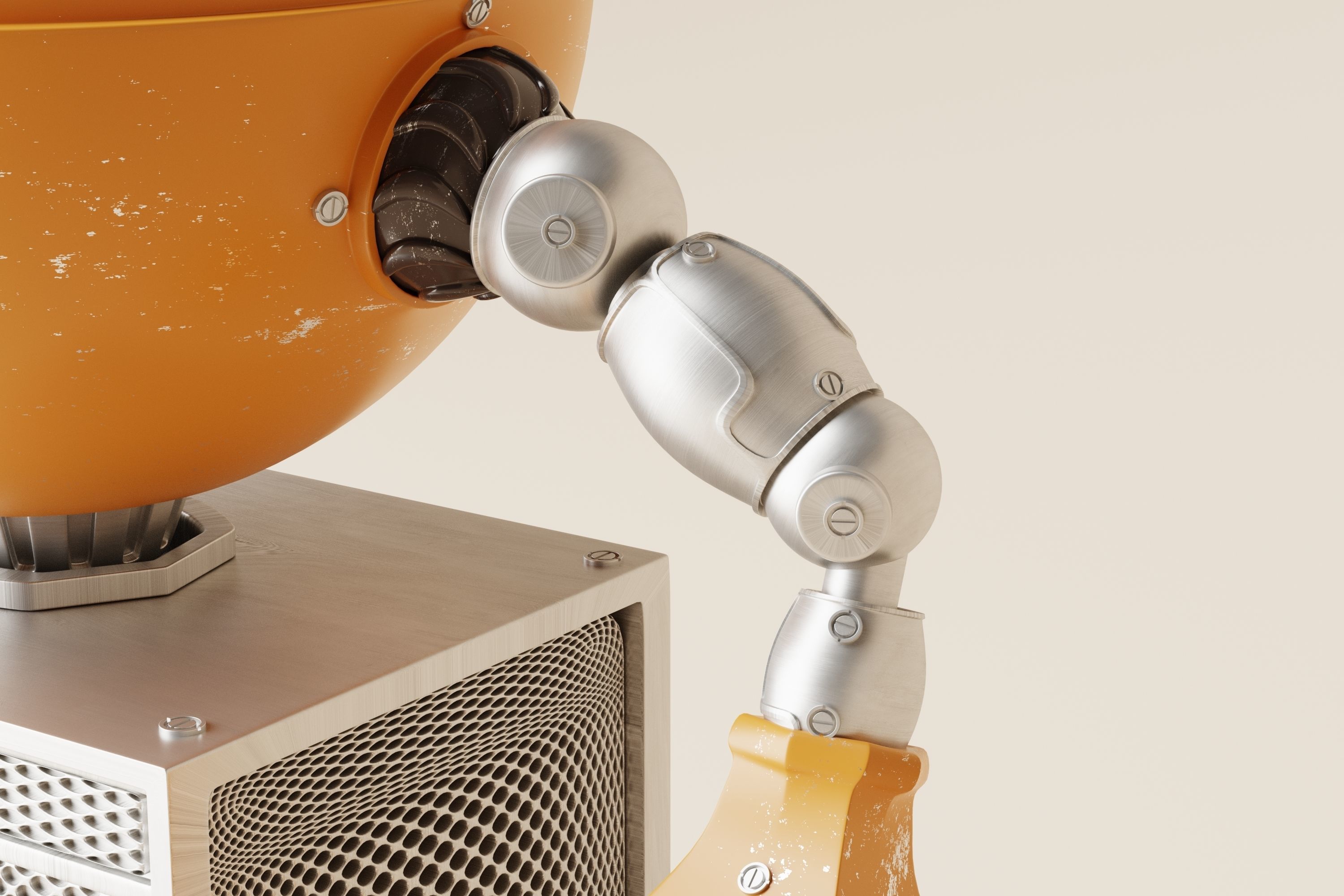 Robot V13 Low-poly 3D model_7