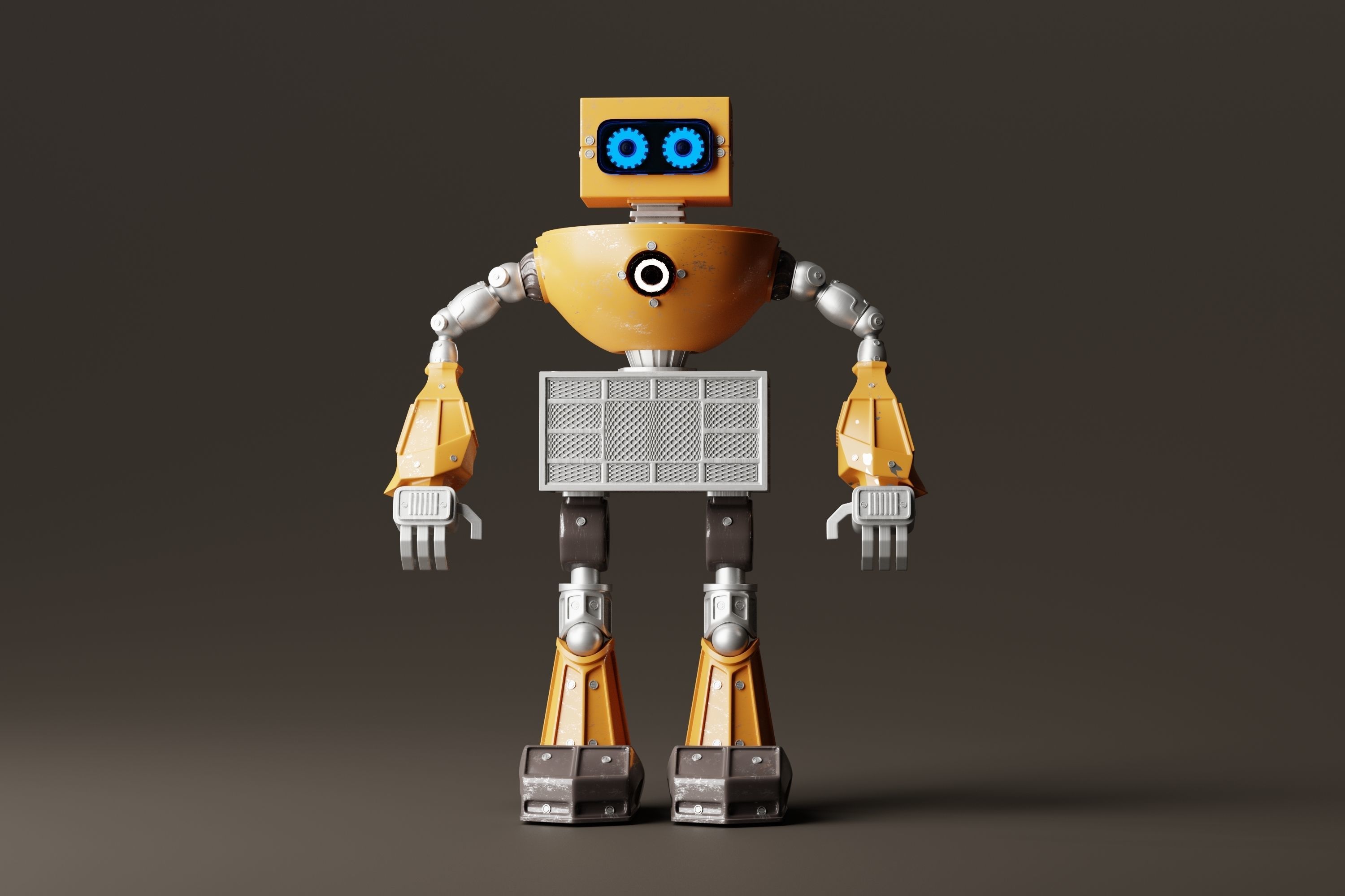 Robot V13 Low-poly 3D model_9