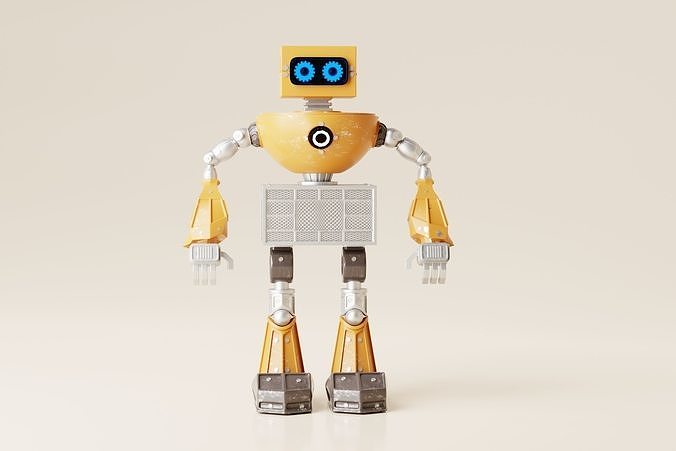 Robot V13 Low-poly 3D model