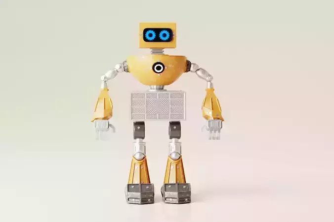 Robot V13 Low-poly 3D model