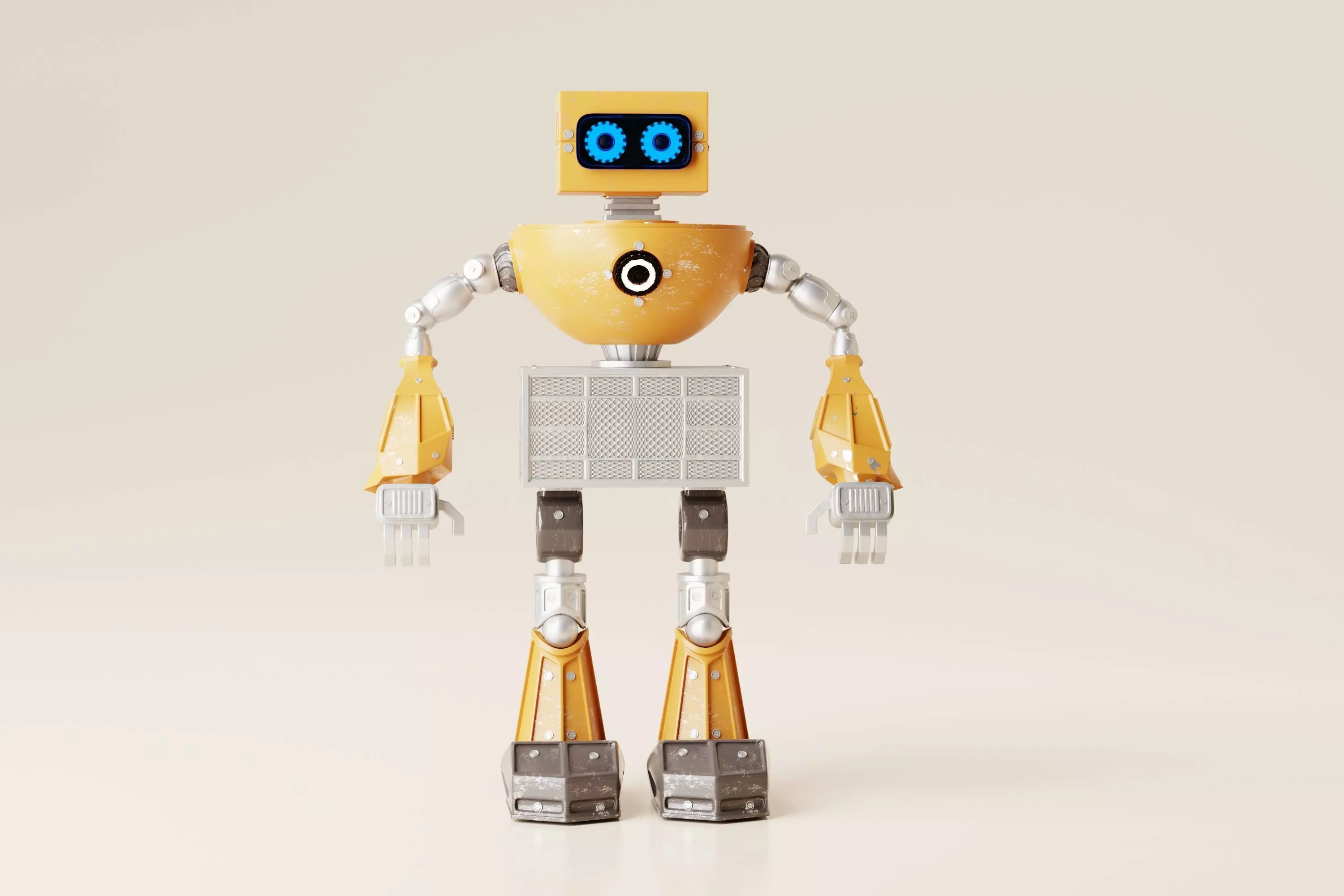 Robot V13 Low-poly 3D model_0