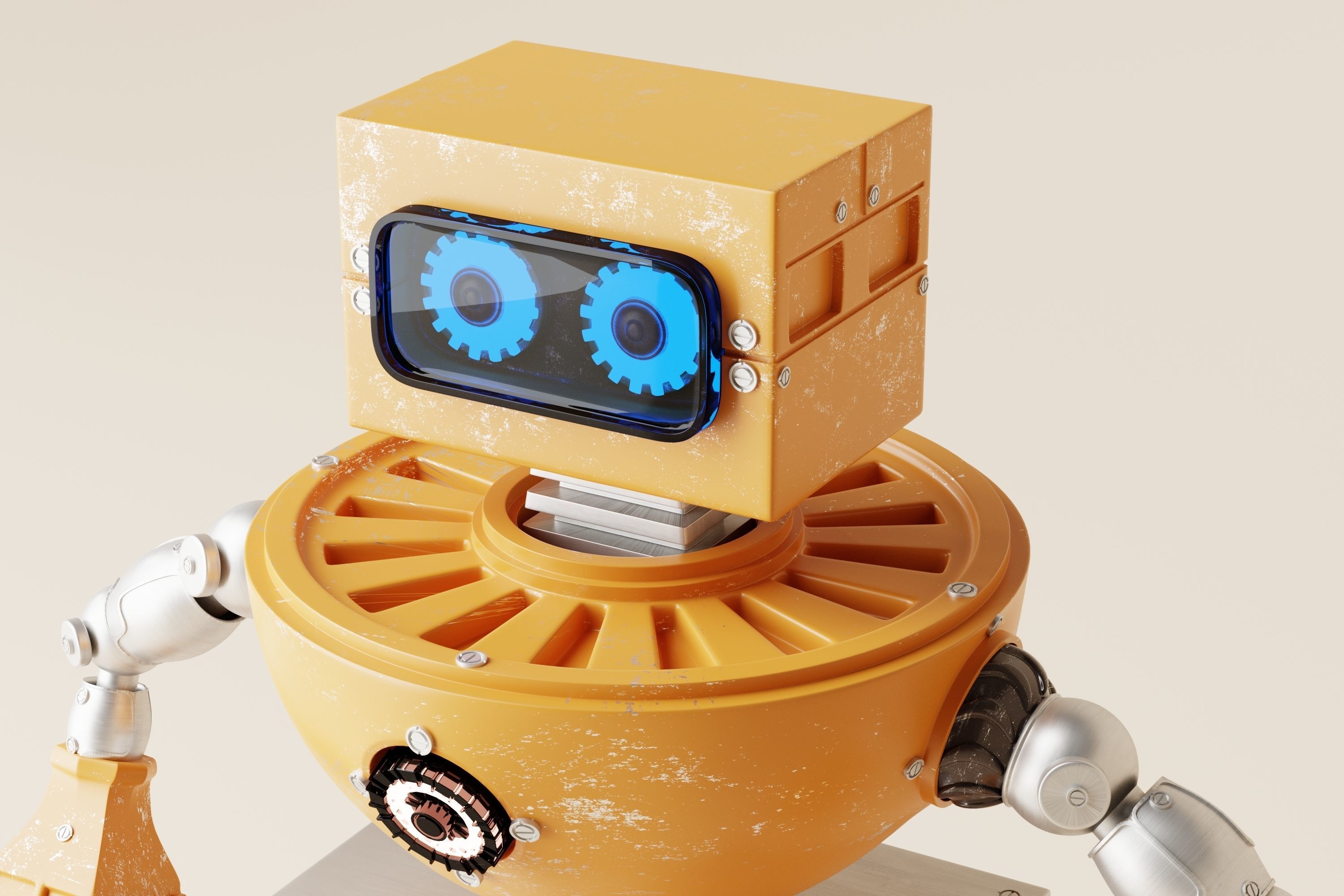 Robot V13 Low-poly 3D model_2