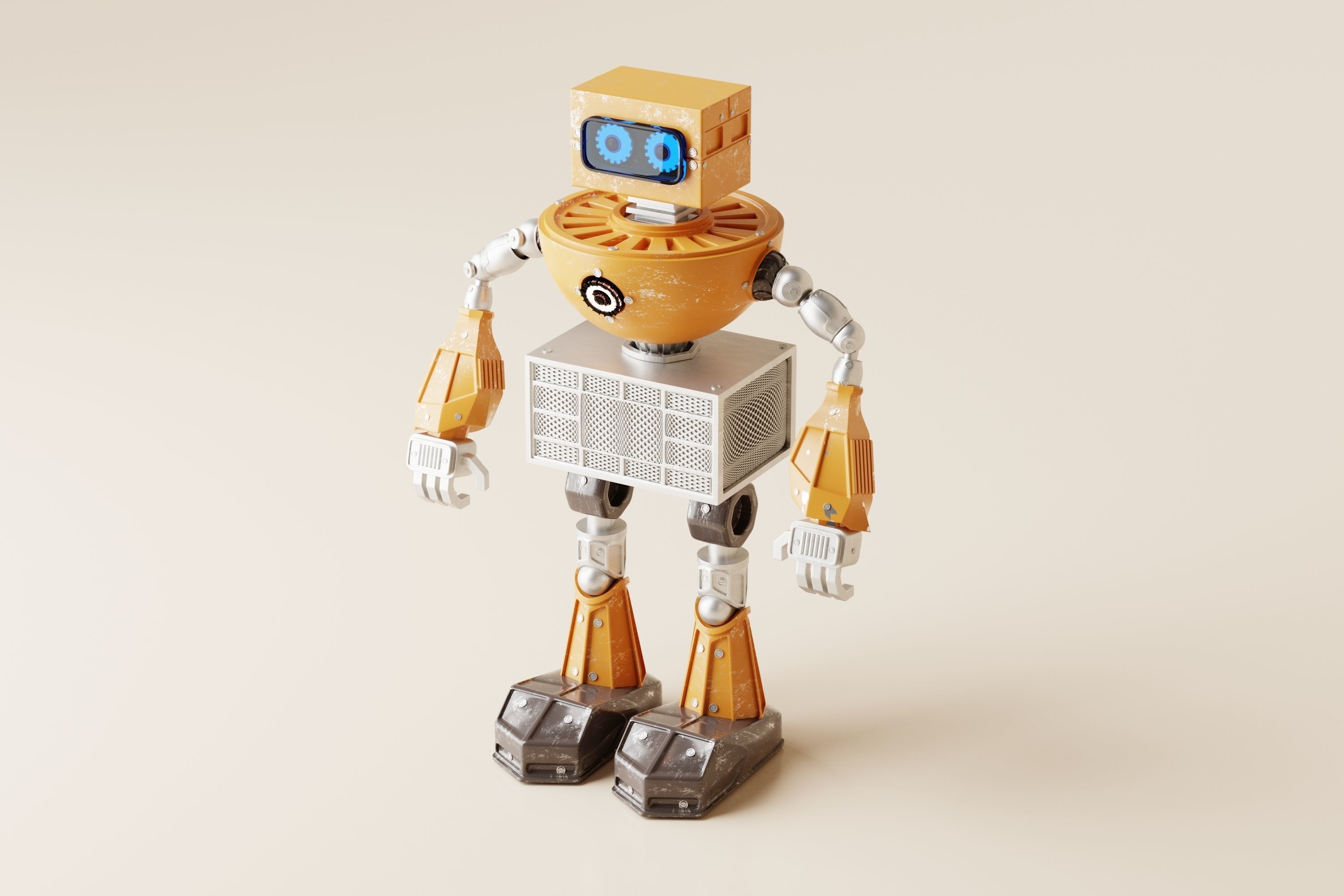 Robot V13 Low-poly 3D model_1