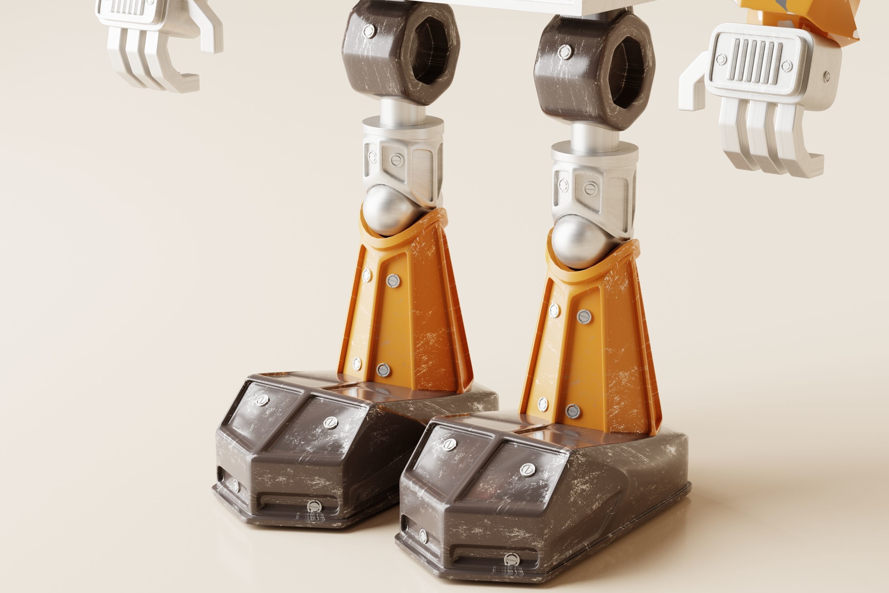 Robot V13 Low-poly 3D model_6