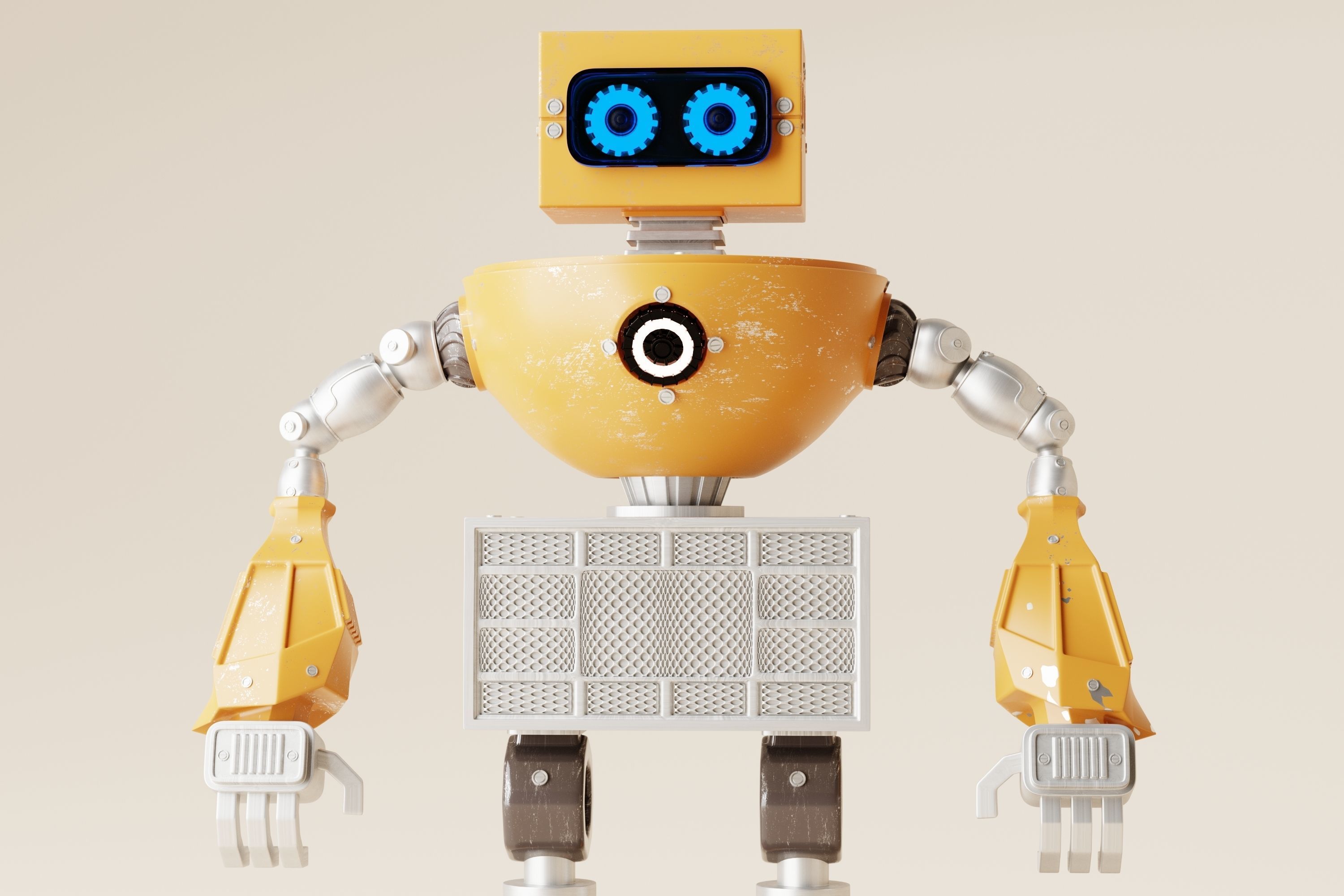 Robot V13 Low-poly 3D model_3