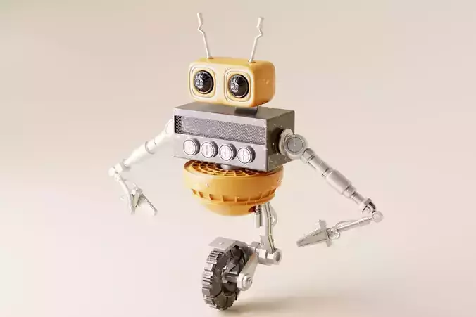 Robot V14 Low-poly 3D model