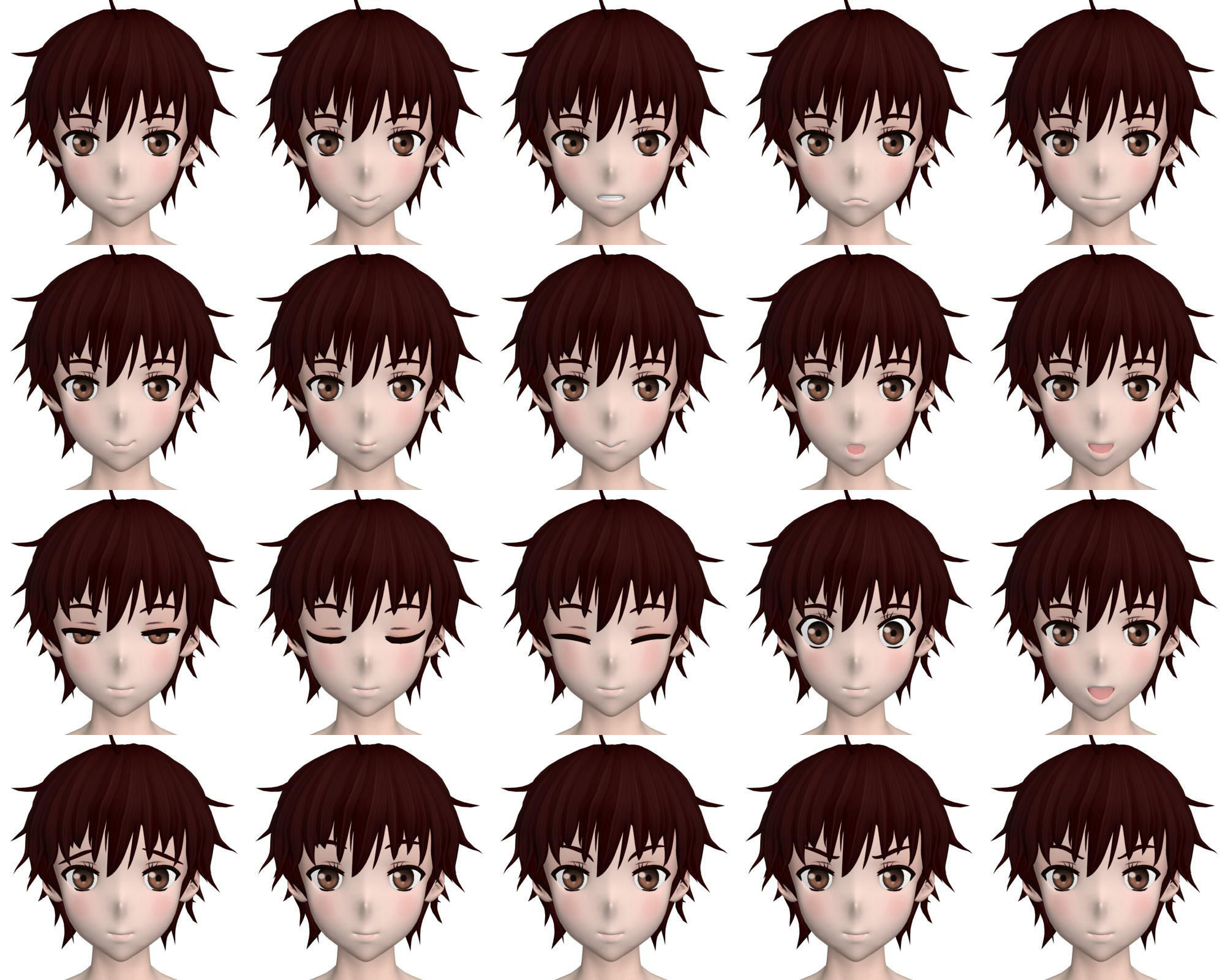 T pose rigged model of Sakura Kasugano anime girl 3D model_4