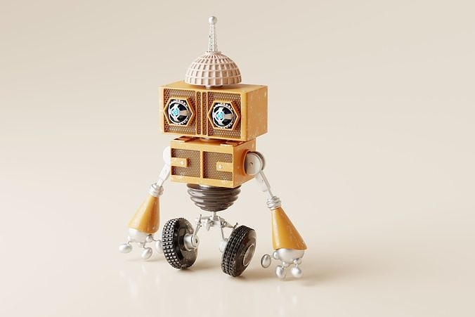 Robot V15 Low-poly 3D model