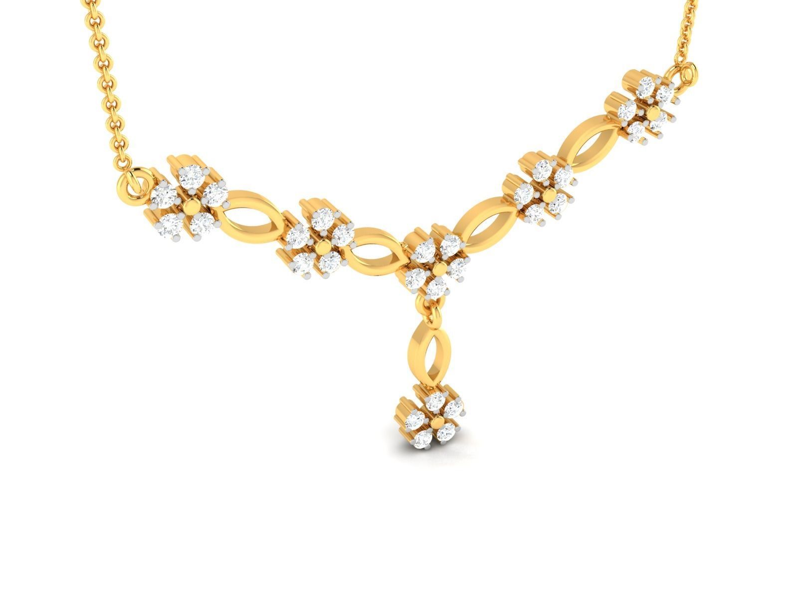 Women Necklace 3dm STL FBX OBJ Render Details 3D print model_2