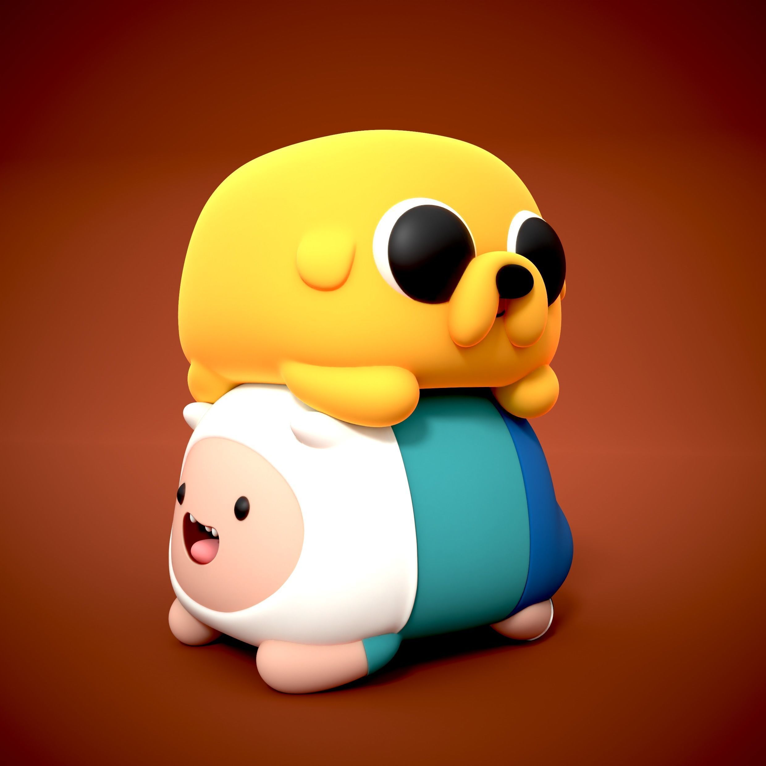 ADVENTURE TIME FANART - FINN AND JAKE 3D print model_1