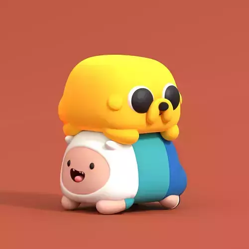 ADVENTURE TIME FANART - FINN AND JAKE 3D print model