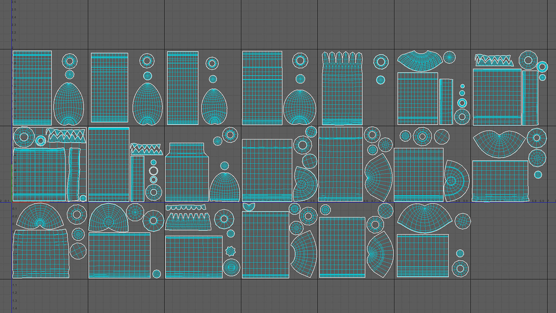 Bullet Collection group of bullets Low-poly 3D model_16