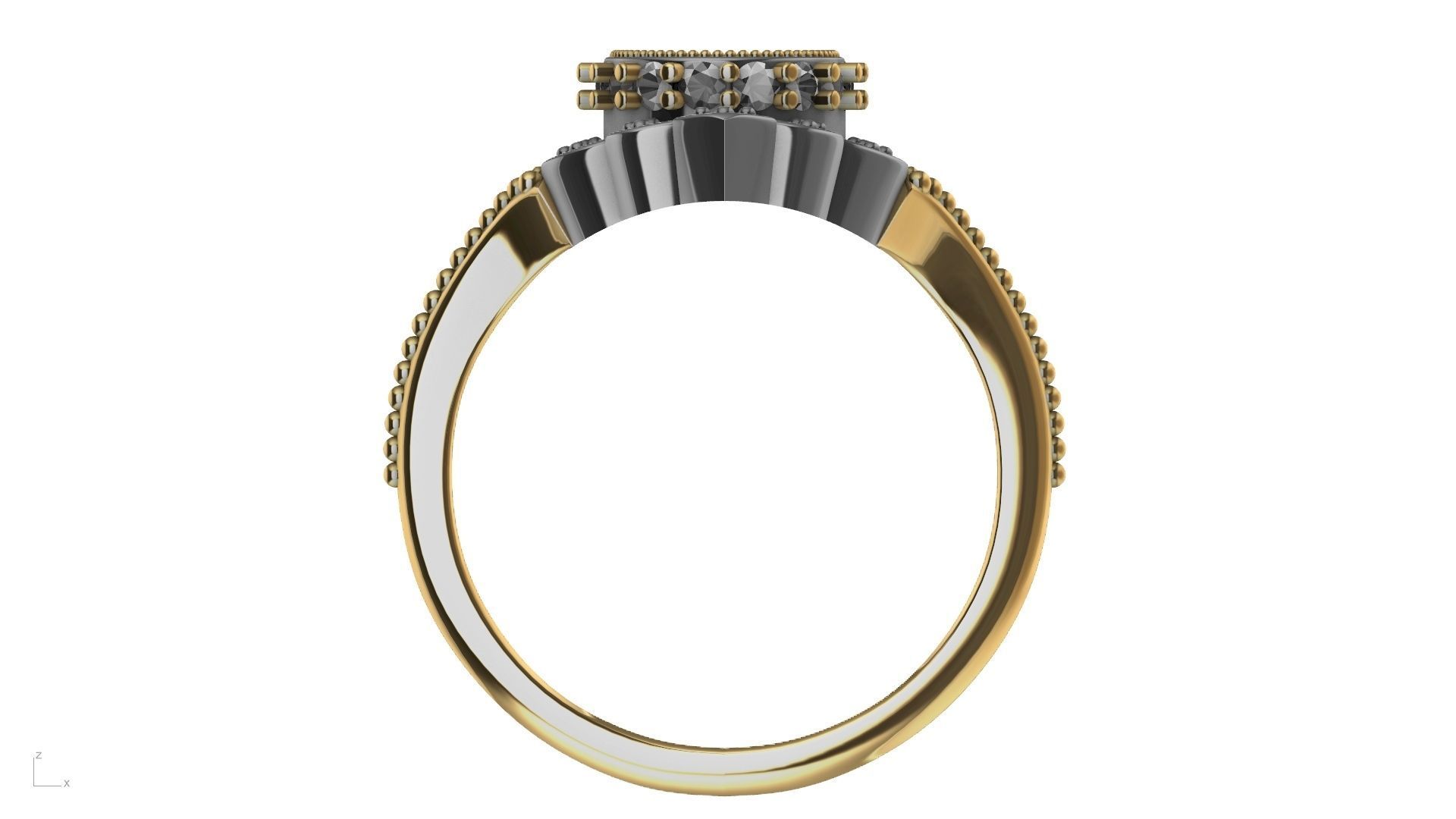 oval diamond ring stl verified  3D print model_17