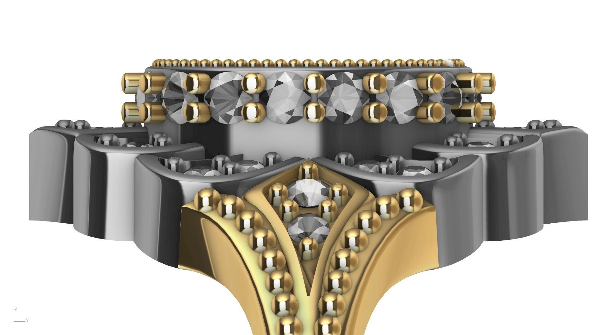 oval diamond ring stl verified  3D print model_20