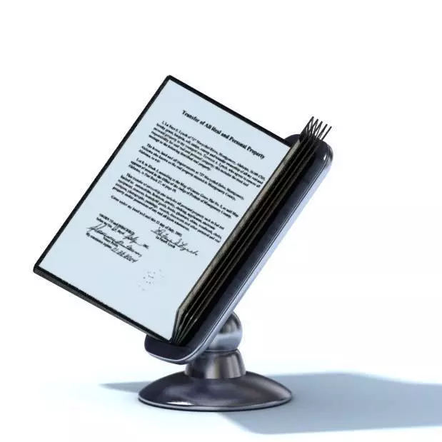 Metal Document Holder 3D model_0