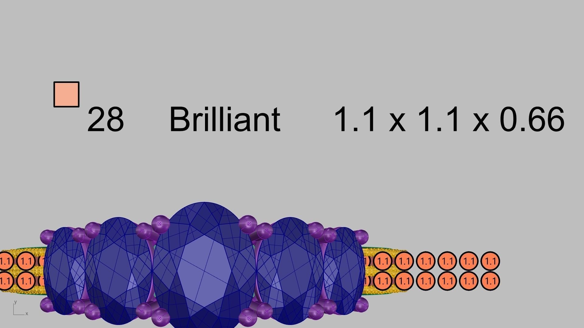 oval 5 stone engagement ring stl verified  3D print model_6