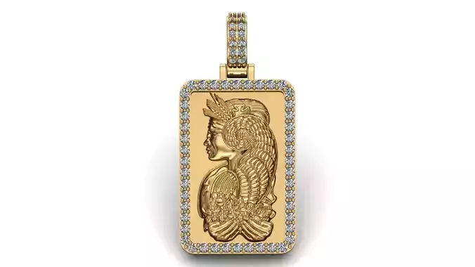 Sussie Lady Fortune diamond pendant 3D print model