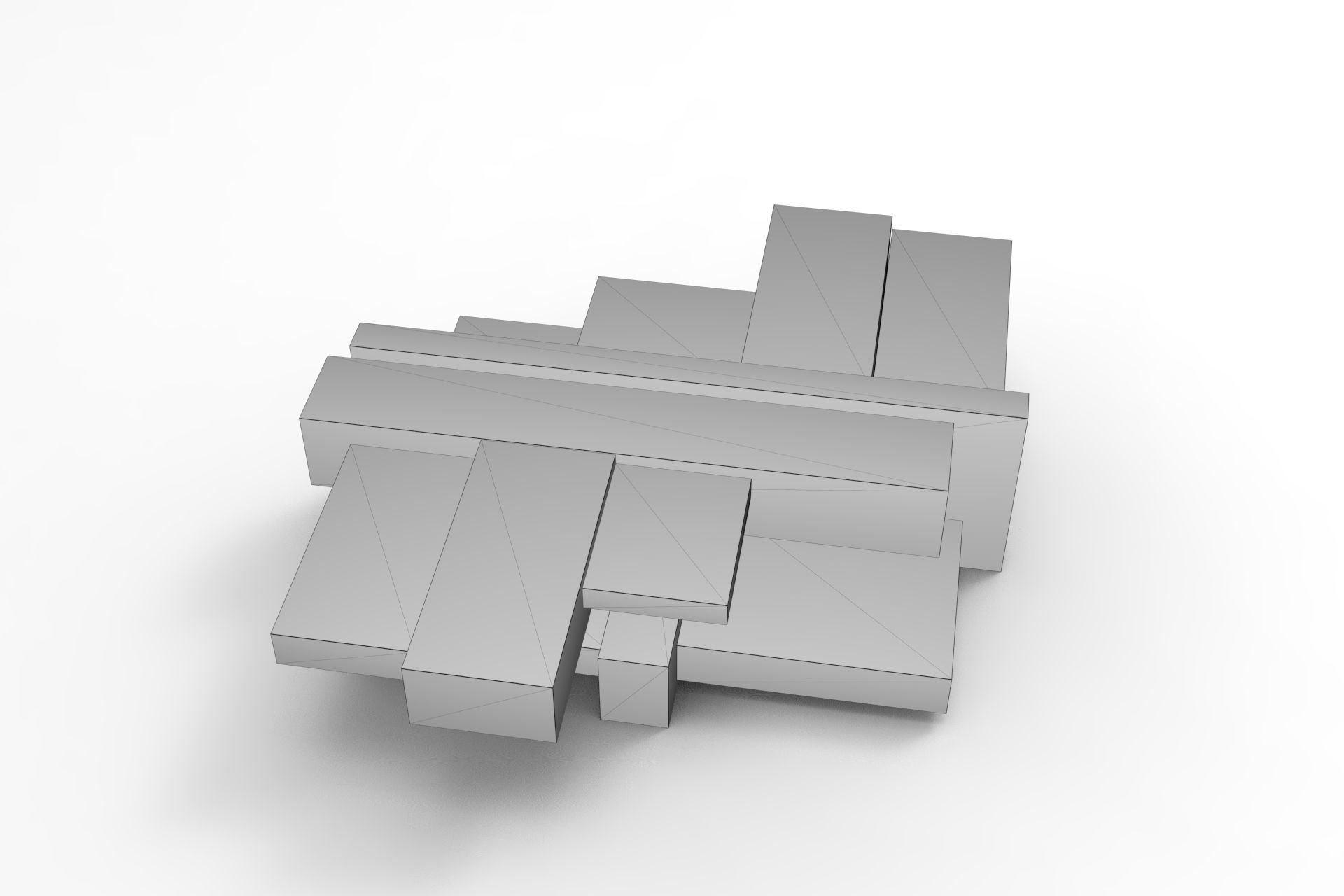 Manhattan Table Low-poly 3D model_6