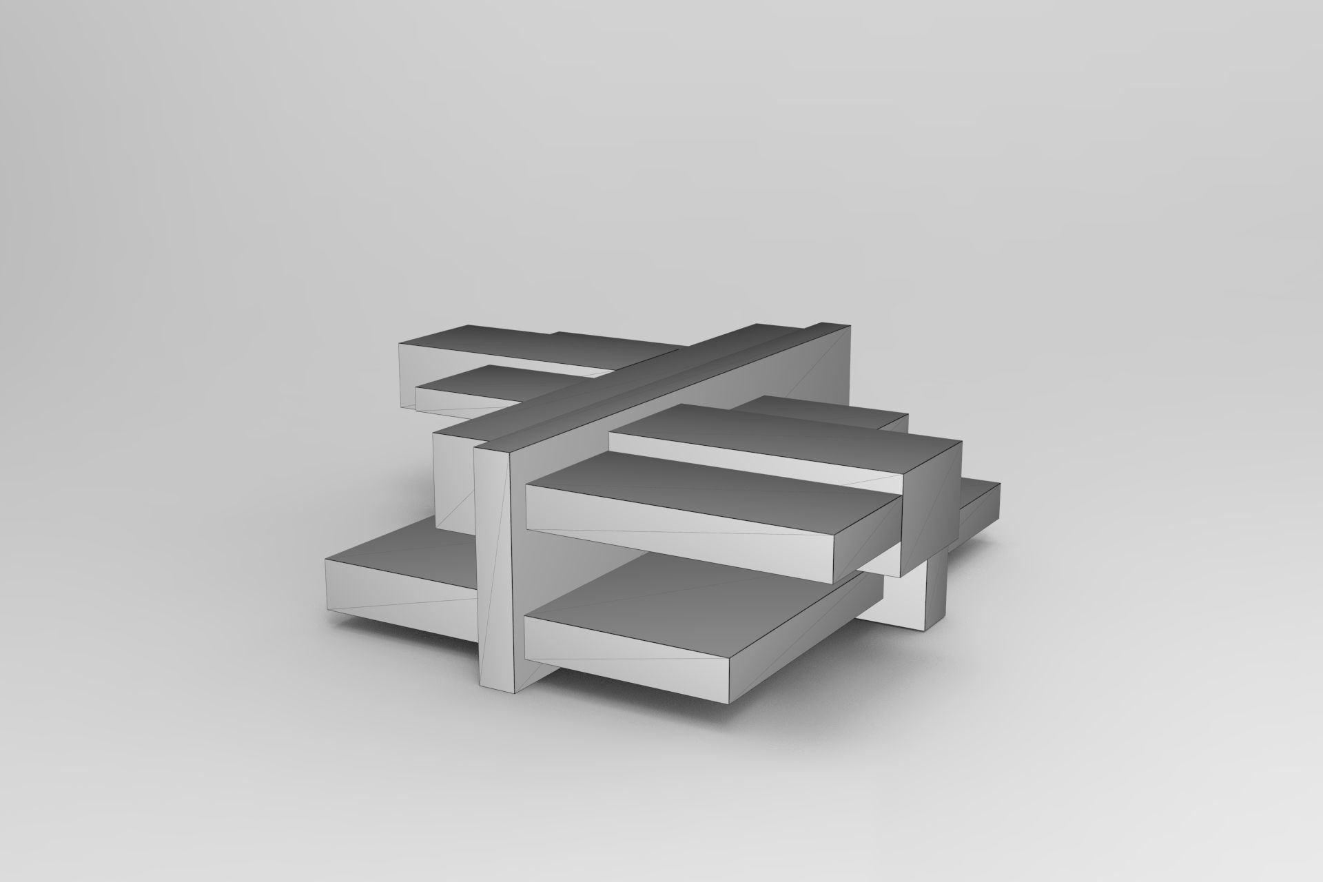 Manhattan Table Low-poly 3D model_5