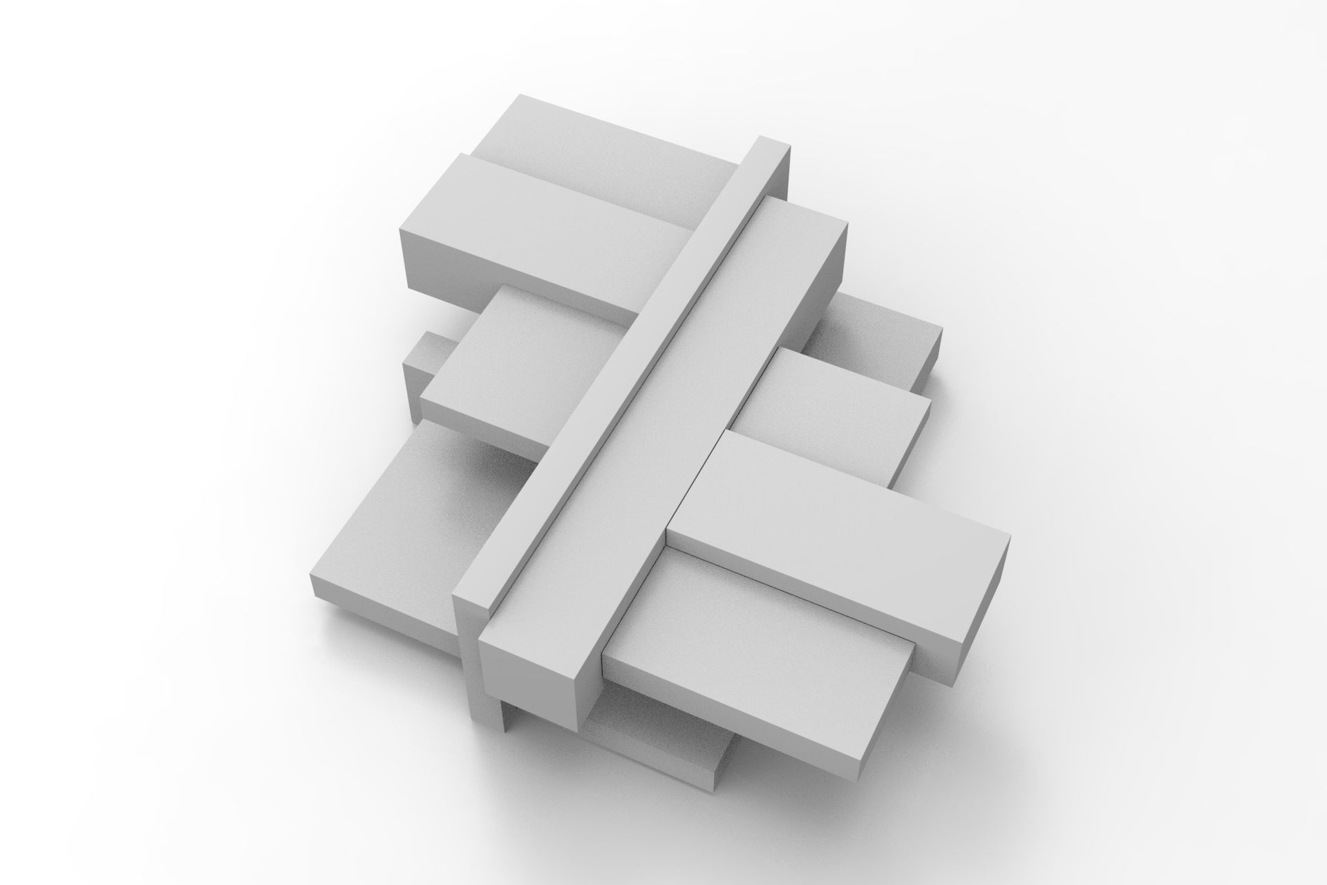 Manhattan Table Low-poly 3D model_7